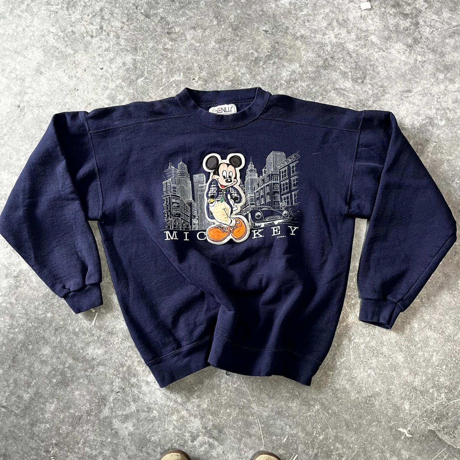 Disney Vtg Disney Mickey Mouse Sweatshirt Genius Blue USA XL Size US 36 / EU 52 - 1 Thumbnail