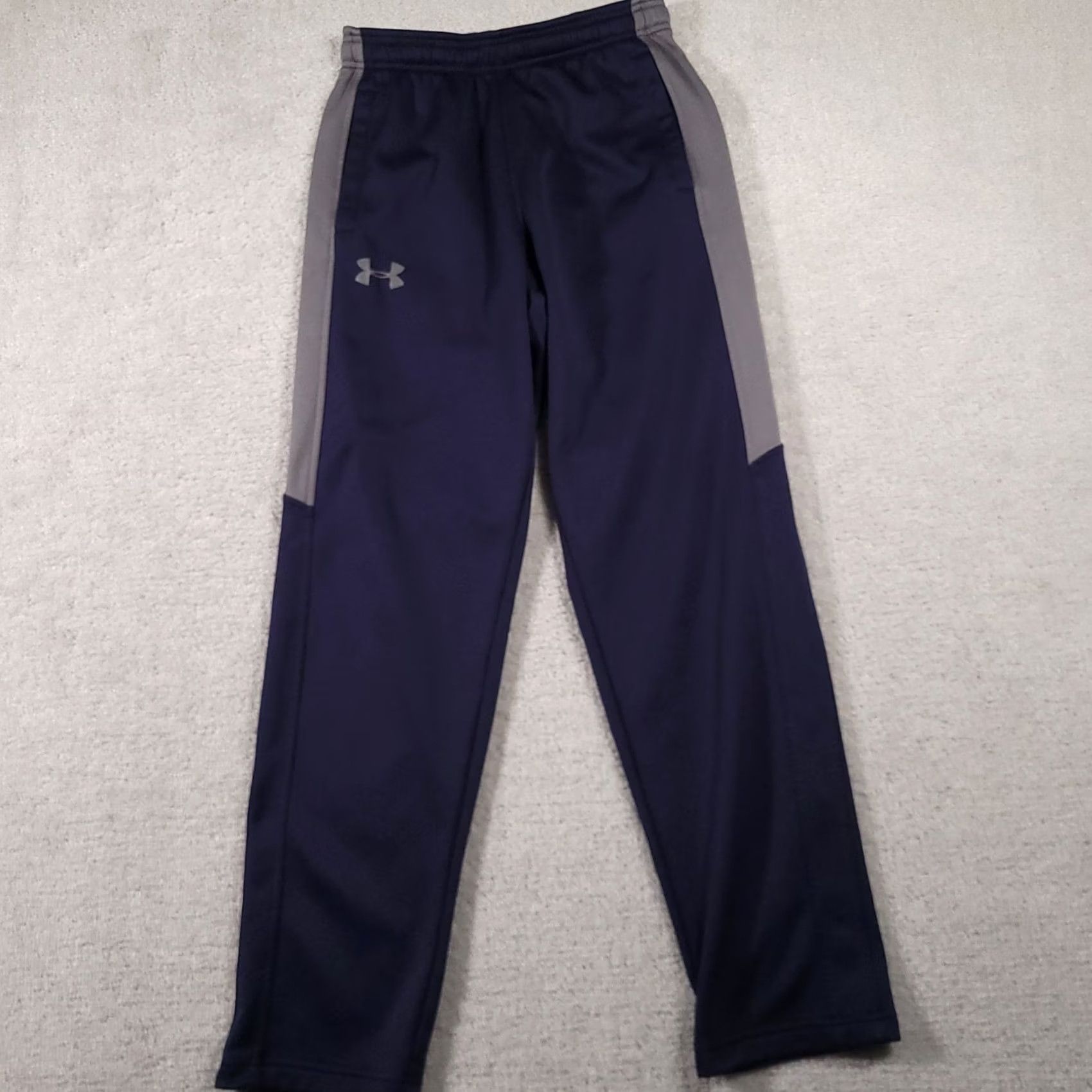 Under Armour VINTAGE Under Armour Sweatpants Mens S Loose Navy Blue Cold Gear Pockets Drawstring Size US 29 - 2 Thumbnail