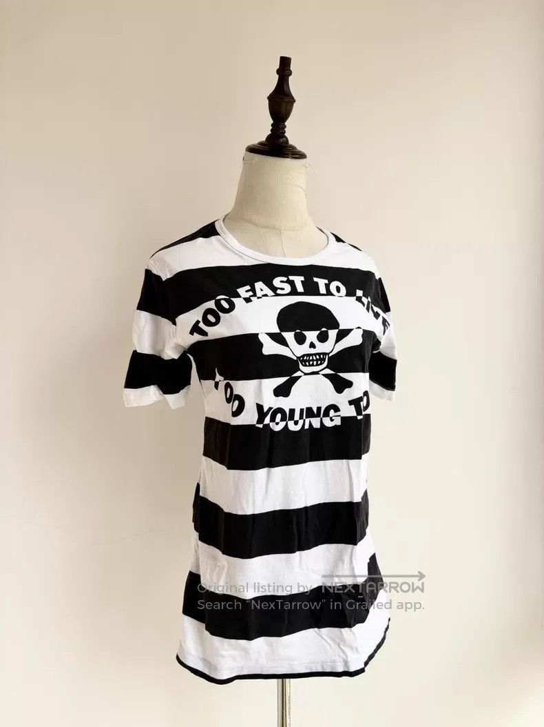 Vivienne Westwood Vivienne Westwood Vintage Black Striped Skull Short Sleeve Size M / US 6-8 / IT 42-44 - 2 Thumbnail