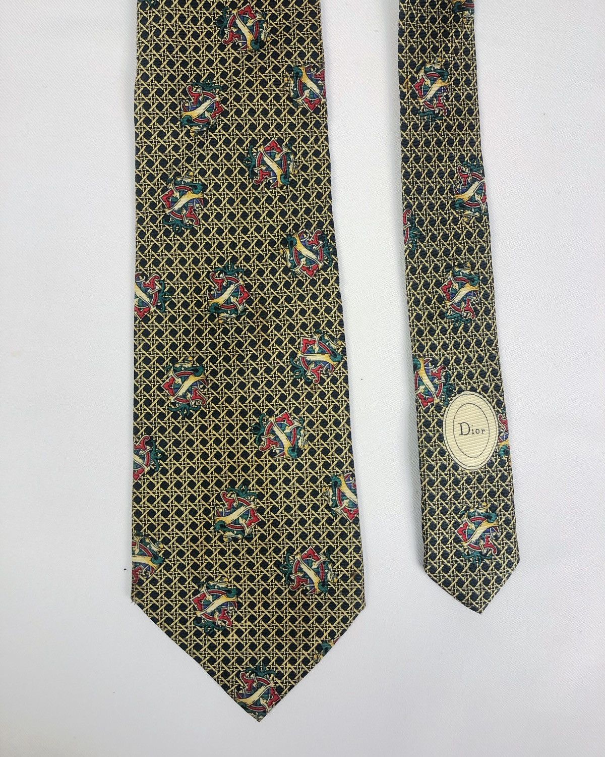 Christian Dior Monsieur Rare Vintage Christian Dior Monsieur Silk Tie Size ONE SIZE - 3 Thumbnail