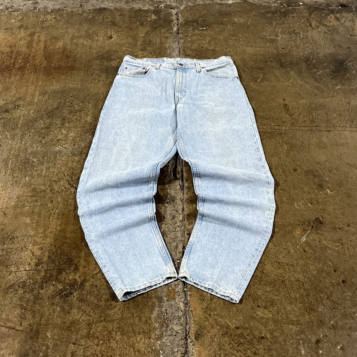 Levi's × Vintage Crazy Vintage 90s Levi's 550 Faded Light Wash Skater Jeans Size US 36 / EU 52 - 2 Thumbnail