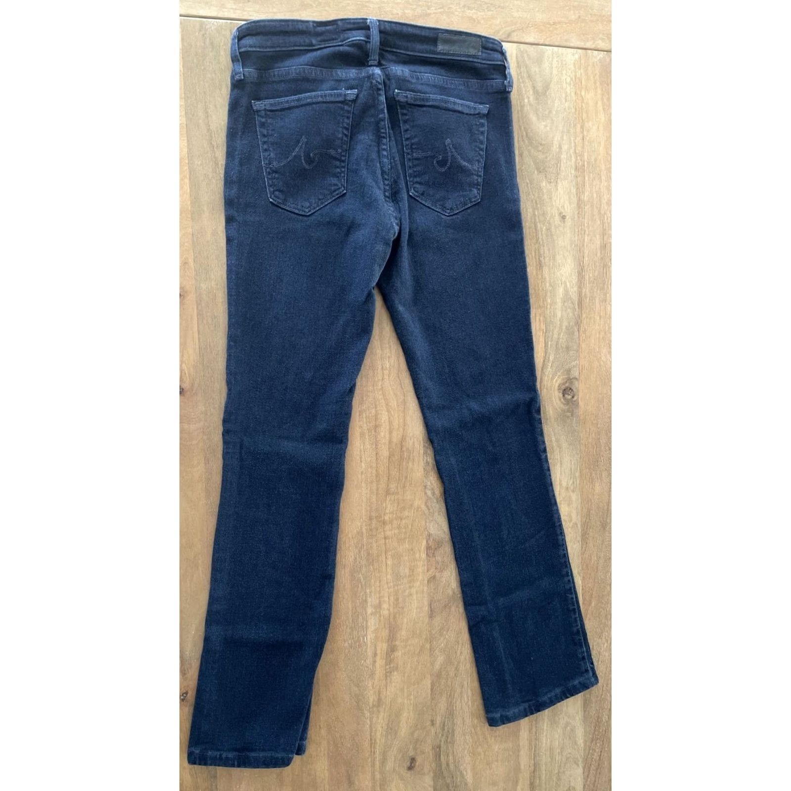 Vintage AG Adriano Goldschmied The Ballad Slim Boot Jeans Women 26x26 Denim Blue Slim Grounded USA 2000s Western City Rock Jeans Womens Size 26" / US 2 / IT 38 - 2 Thumbnail
