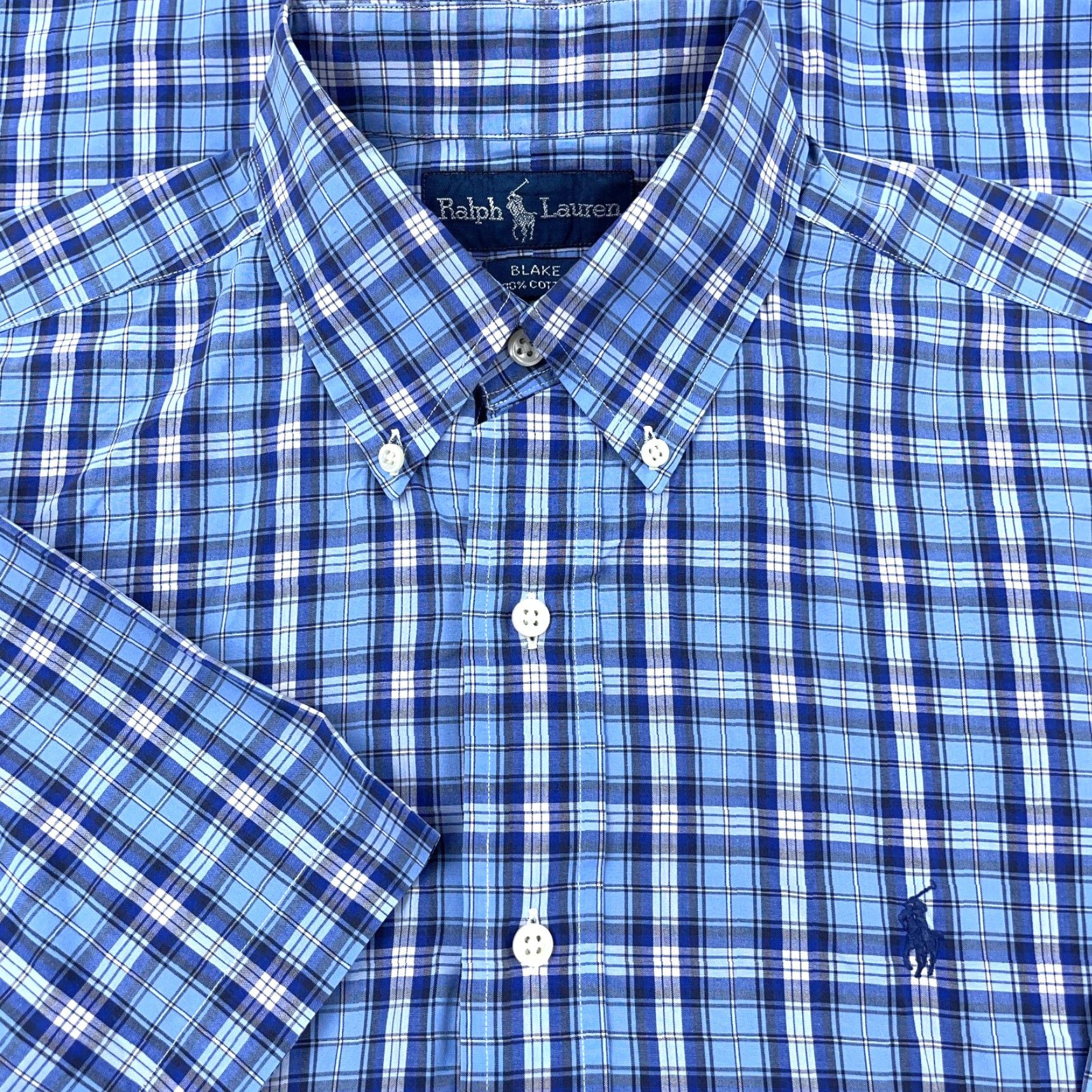 Ralph Lauren Ralph Lauren Shirt Men Medium Blue White Button Up Tartan Plaid Blake Camp A94 Size US M / EU 48-50 / 2 - 2 Thumbnail
