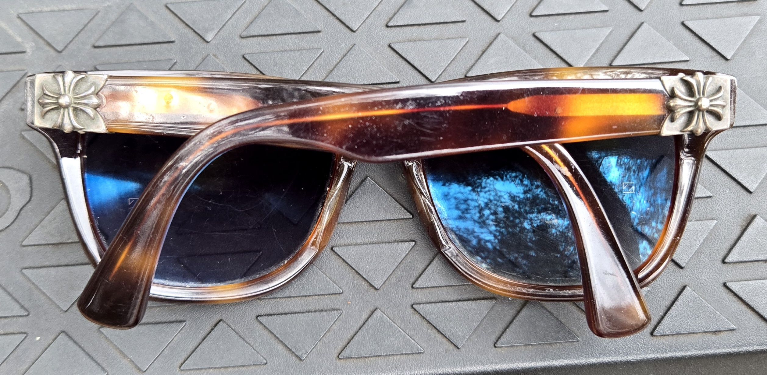 Chrome Hearts CH Obarydose Tortoise Shell Acetate and Silver Sunglasses Size ONE SIZE - 2 Thumbnail