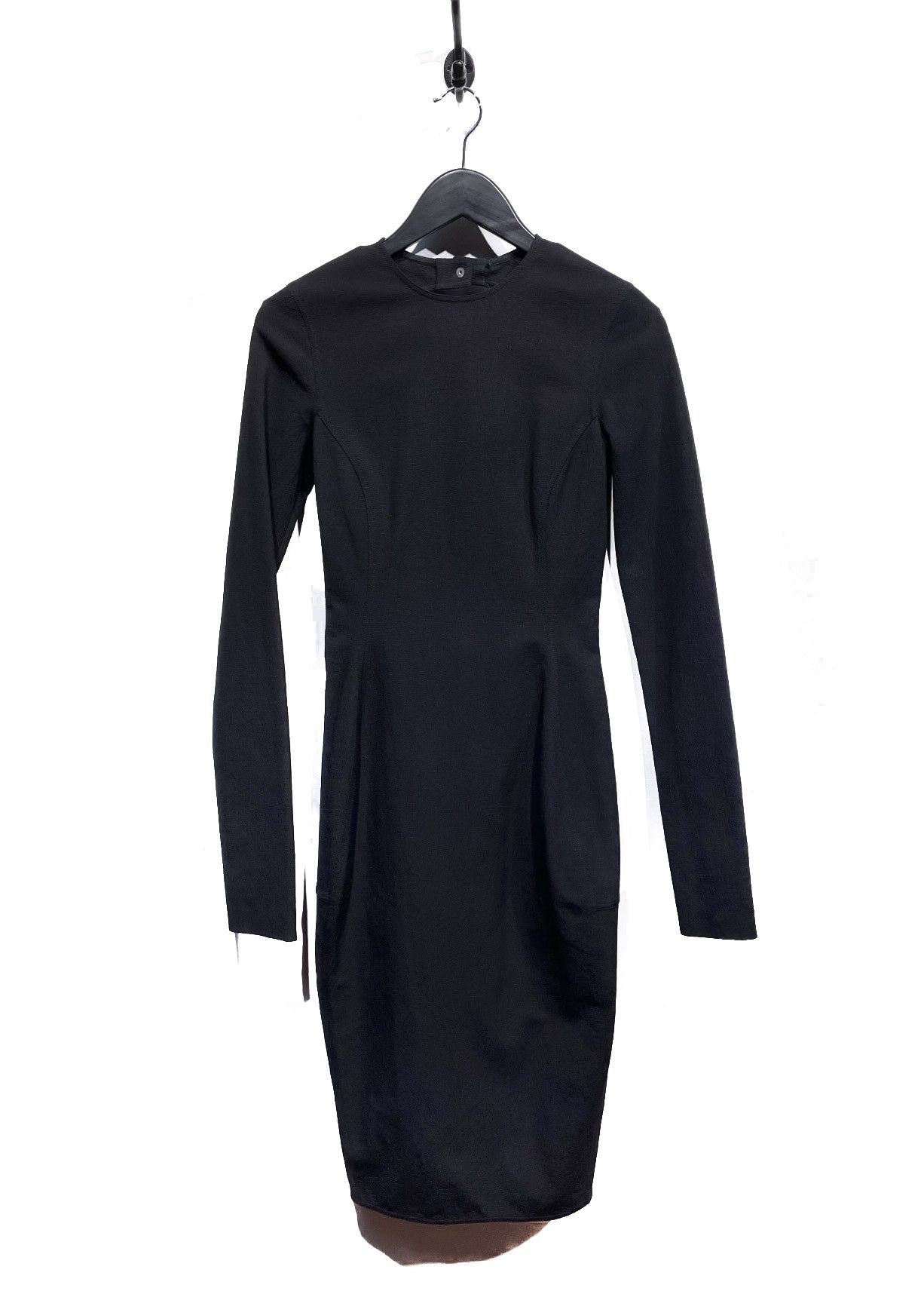 Rick Owens Rick Owens Black Open Back Long Sleeves Sade Dress Size S / US 4 / IT 40 - 1 Thumbnail