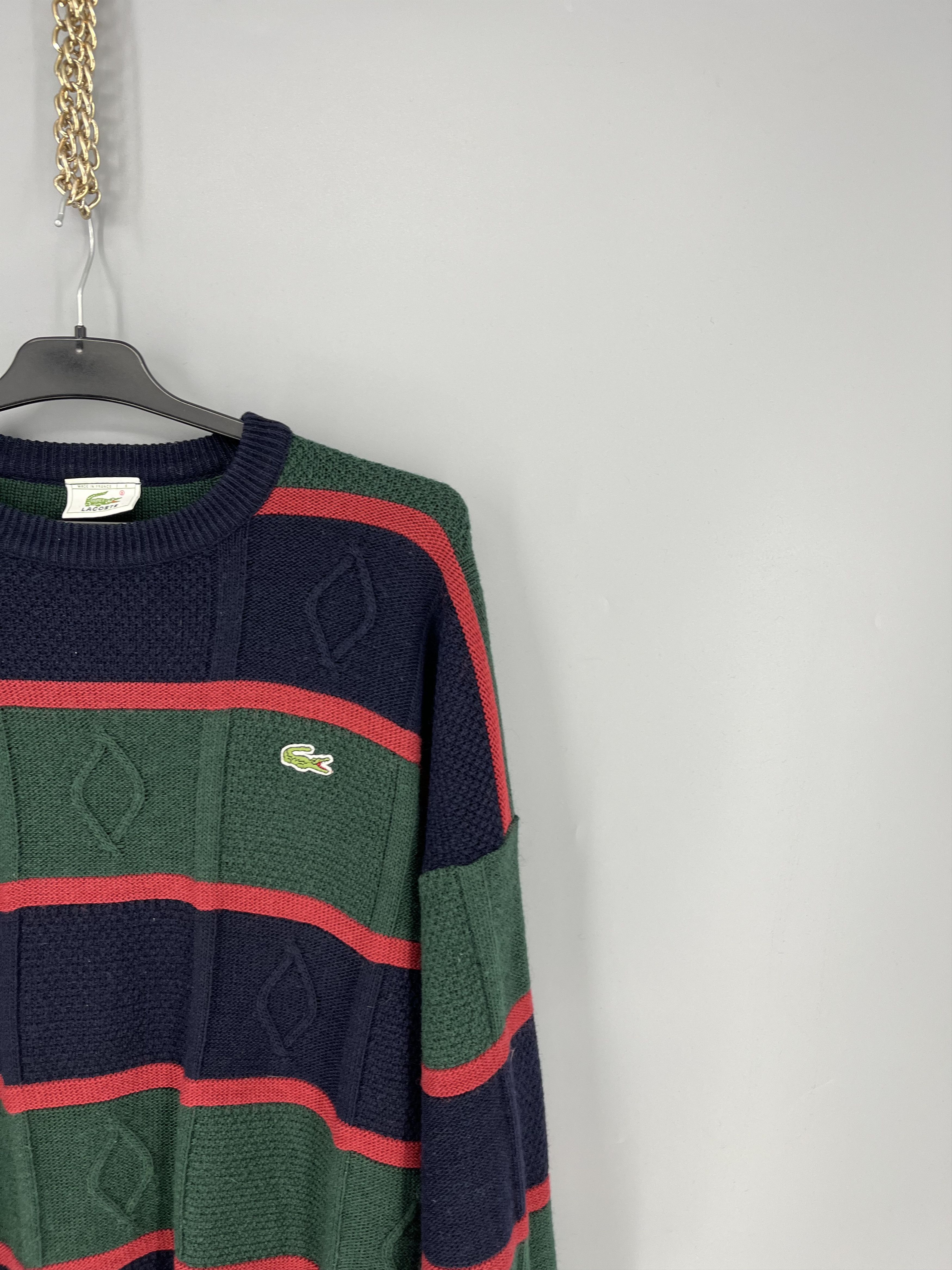 Lacoste Vintage 90S Chemise Lacoste Knitted Sweatshirt Size US M / EU 48-50 / 2 - 5 Thumbnail