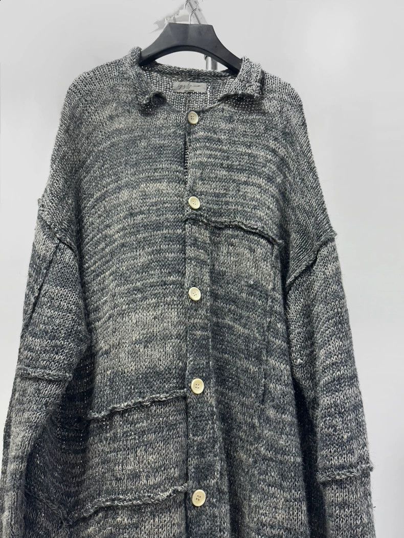 Yohji Yamamoto Yohji yamamoto 1993ss grey-green long knit sweater Size ONE SIZE - 6 Thumbnail