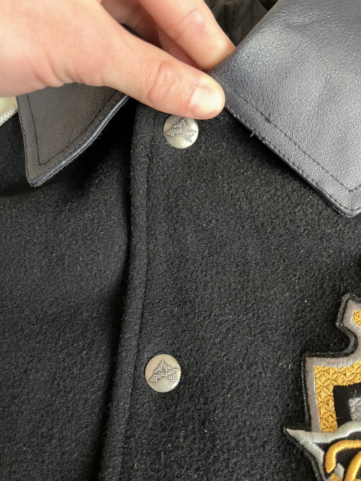 Avirex × Leather Avirex Wool/Leather Varsity Reversible Bomber Jacket Size US XL / EU 56 / 4 - 3 Thumbnail