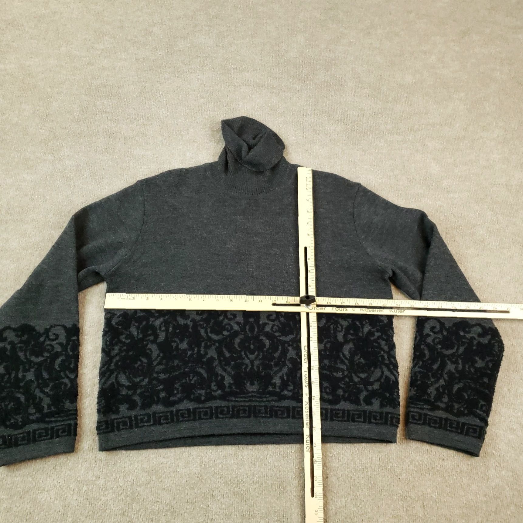 CO Telluride Clothing Co Gray Turtleneck Pullover Sweater Womens Large Size L / US 10 / IT 46 - 2 Thumbnail