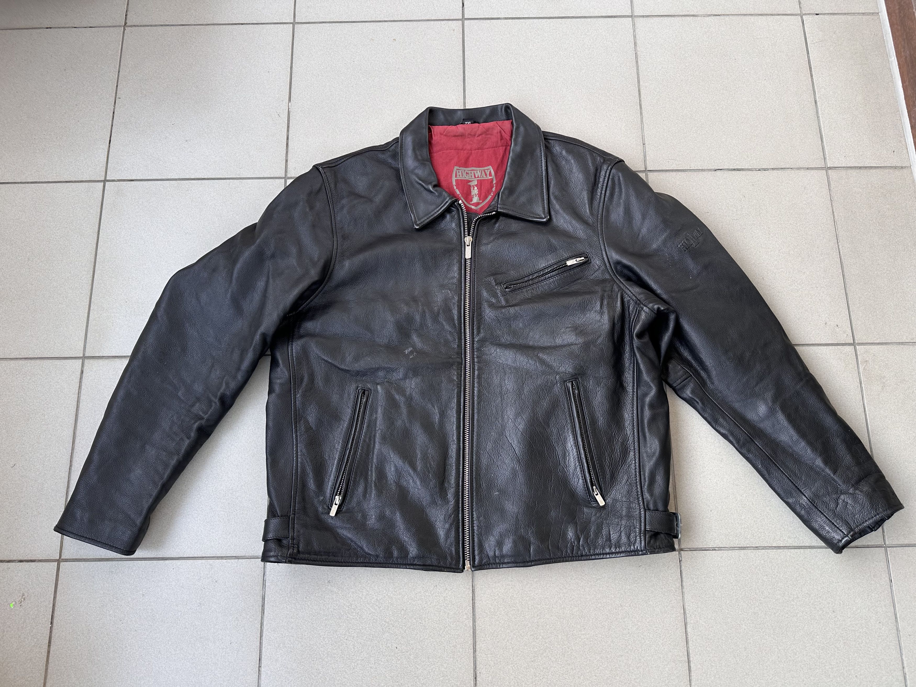 Leather Highway leather jacket motorcycle biker Size US L / EU 52-54 / 3 - 6 Thumbnail