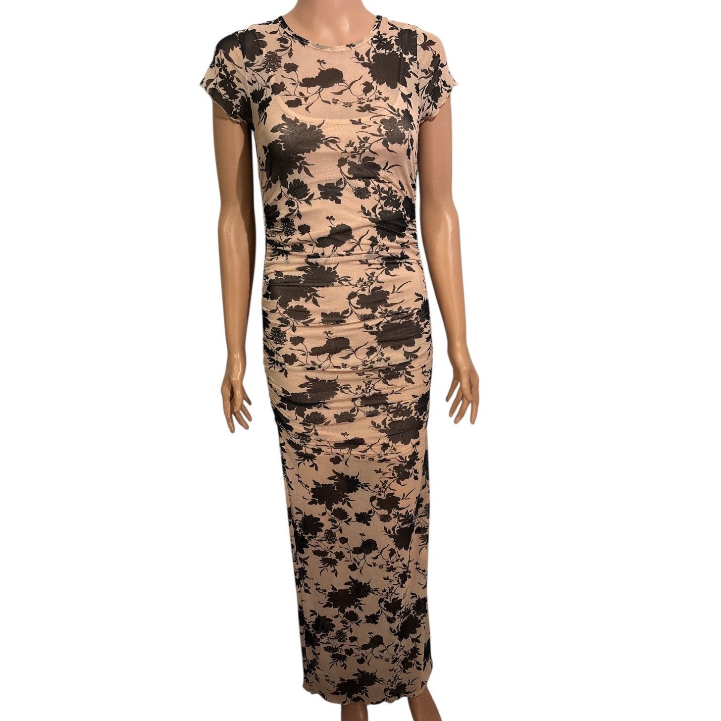 The Unbranded Brand No Comment Floral Bodycon Maxi Dress Size Small Size S / US 4 / IT 40 - 2 Thumbnail