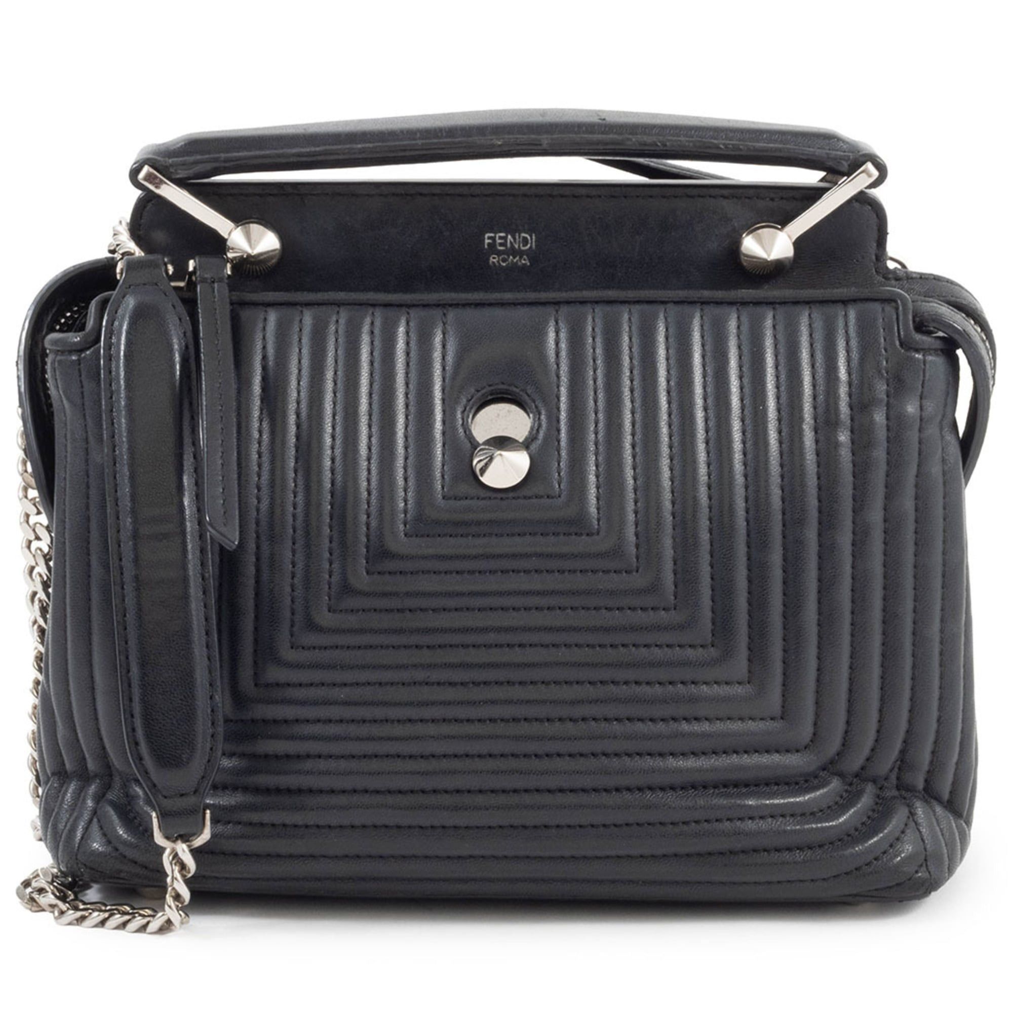 Fendi Fendi Dotcom Leather Shoulder Bag 8BN299 Black 2-Way Size ONE SIZE - 1 Thumbnail