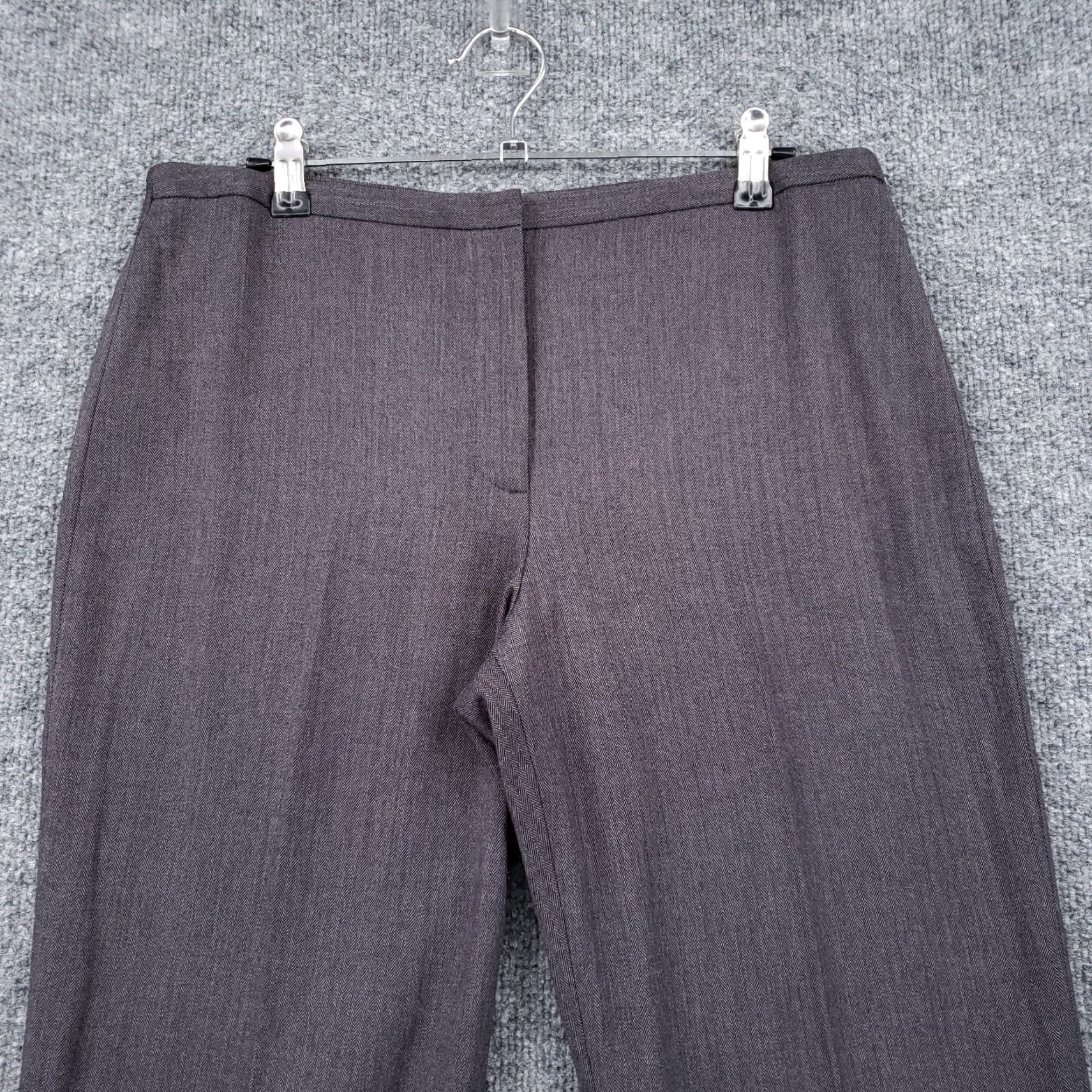 Vintage Tahari Pants Womens 8 Gray Straight Leg Mid Rise Flat Front Zip Slacks Dress Pants Womens Mens? Size 30" / US 8 / IT 44 - 5 Thumbnail