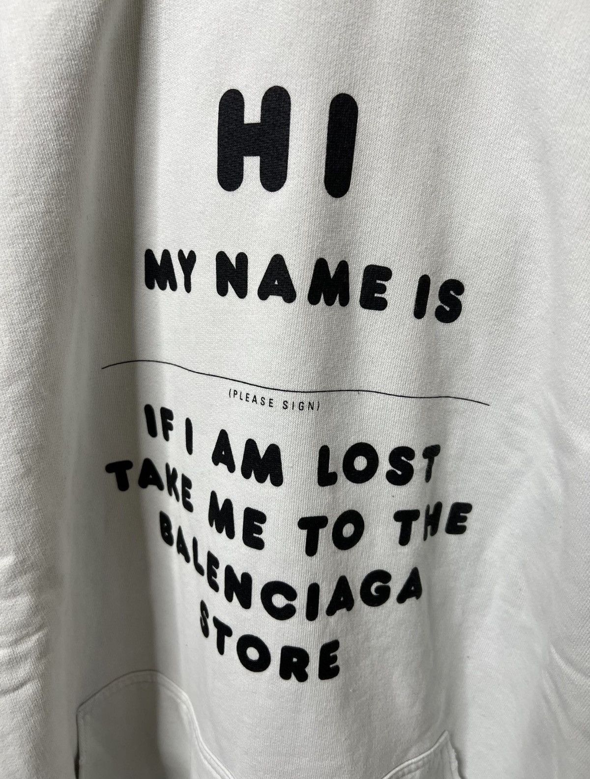 Balenciaga Balenciaga “Hi My Name Is” FW21 Distressed Hoodie Size US S / EU 44-46 / 1 - 2 Thumbnail