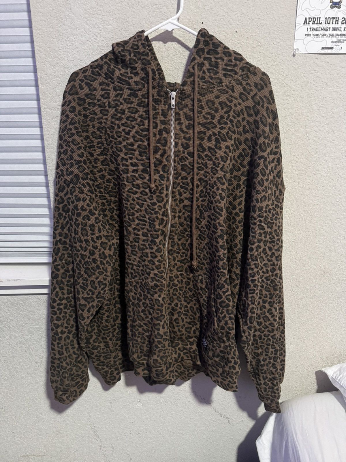 Supreme Supreme Leopard Thermal Zip Up Hoodie | Grailed