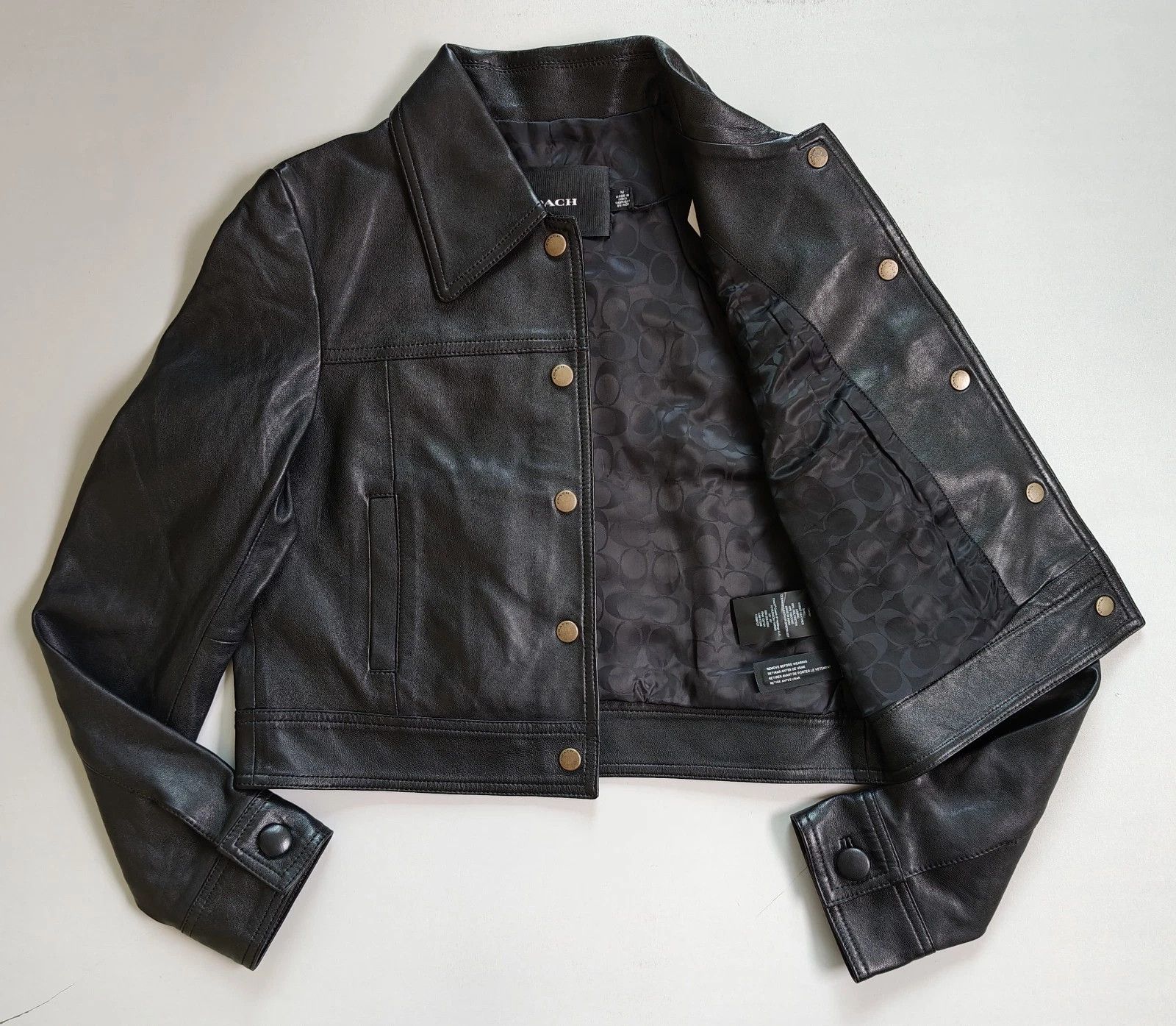 Coach Coach Women's Heritage C Snap Front Shrunken Jacket FTP 1018 Size M / US 6-8 / IT 42-44 - 7 Thumbnail