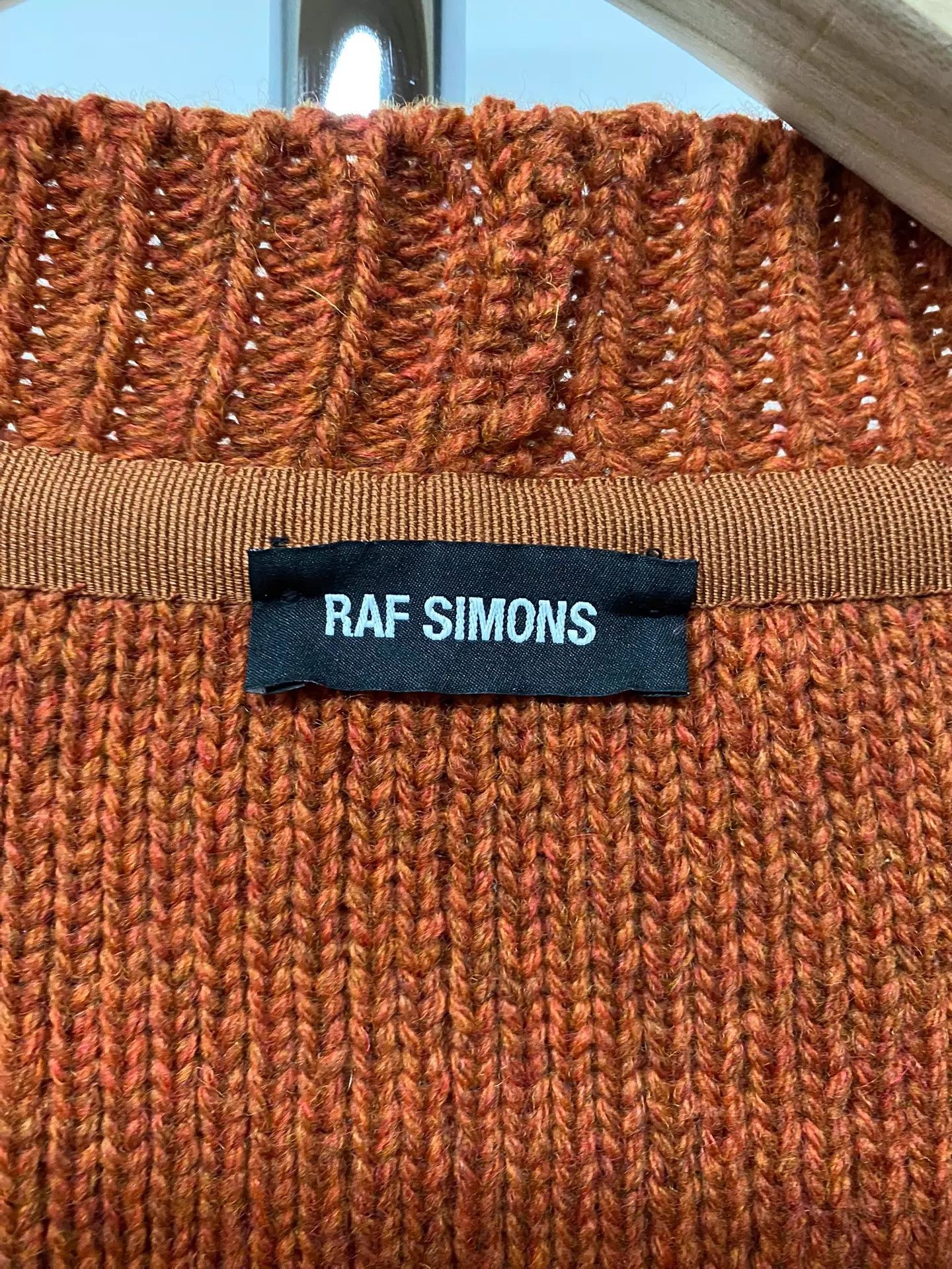 Raf Simons Raf Simons 16FW Distressed V-neck Wool Cardigan One Size Size US M / EU 48-50 / 2 - 4 Thumbnail