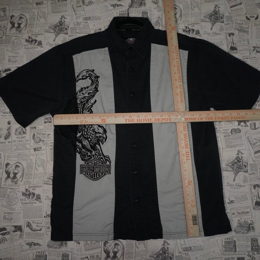 Harley Davidson Medium- Vintage Y2K Harley Davidson button up mechanic shirt Size US M / EU 48-50 / 2 - 4 Thumbnail