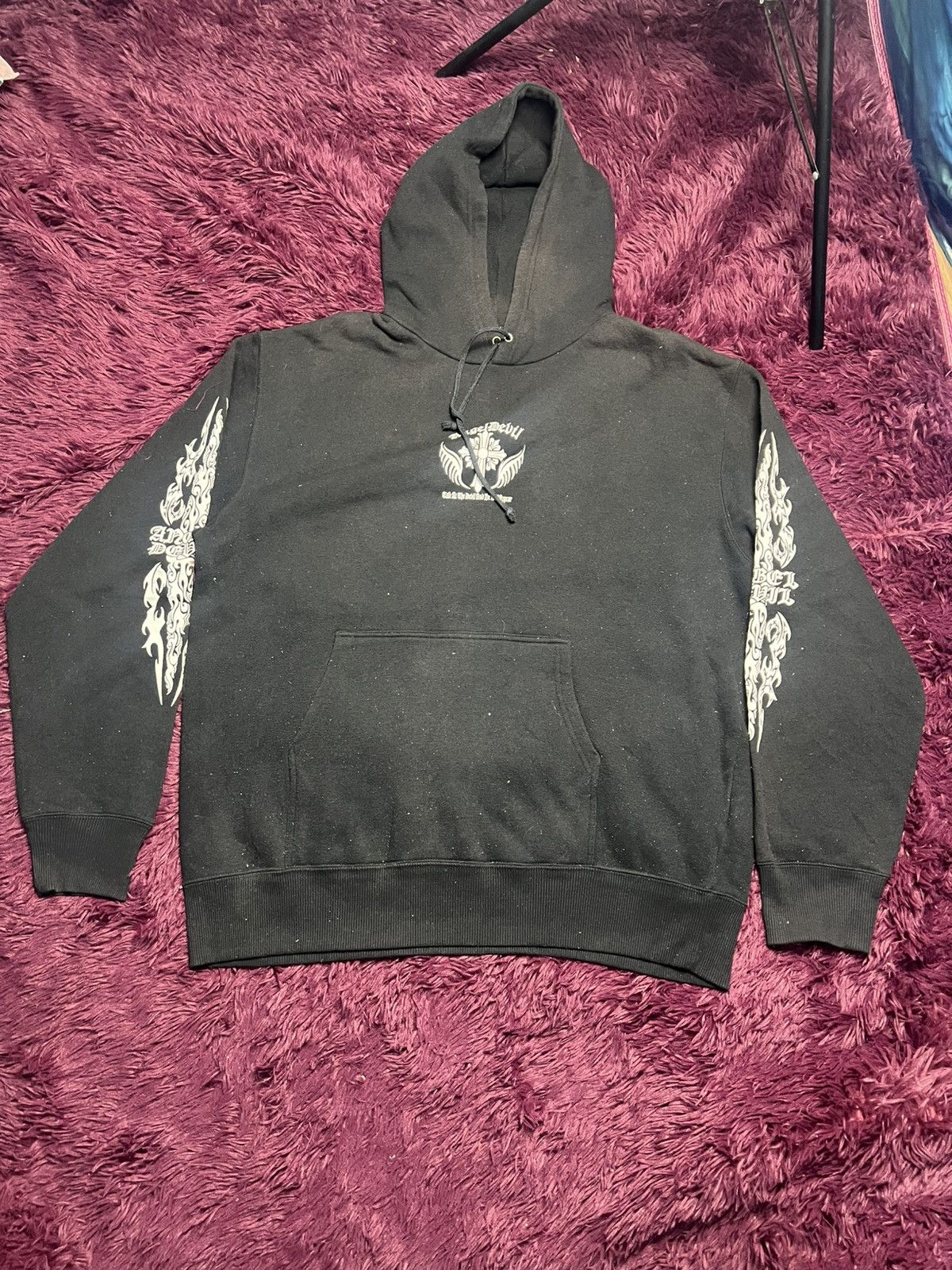 If Six Was Nine Vintage Angel Devil Gothic Skull Hoodie (44) Size US L / EU 52-54 / 3 - 1 Thumbnail