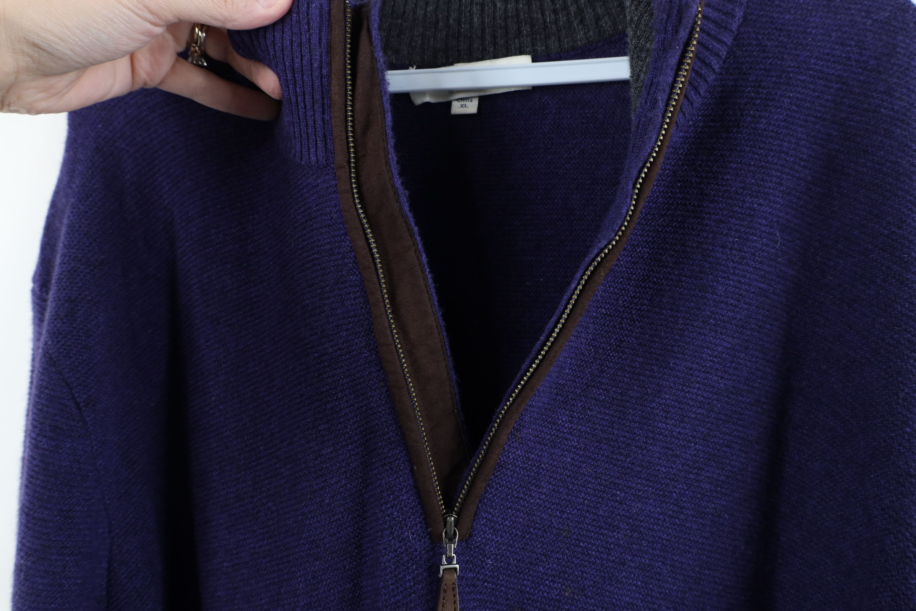 Vintage Vintage Streetwear Cashmere Knit Half Zip Sweater Purple Size US XL / EU 56 / 4 - 7 Thumbnail
