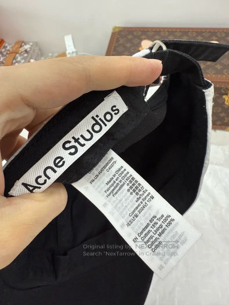 Acne Studios Acne Studios Logo-Embellished Vintage Distressed Baseball Size ONE SIZE - 4 Thumbnail
