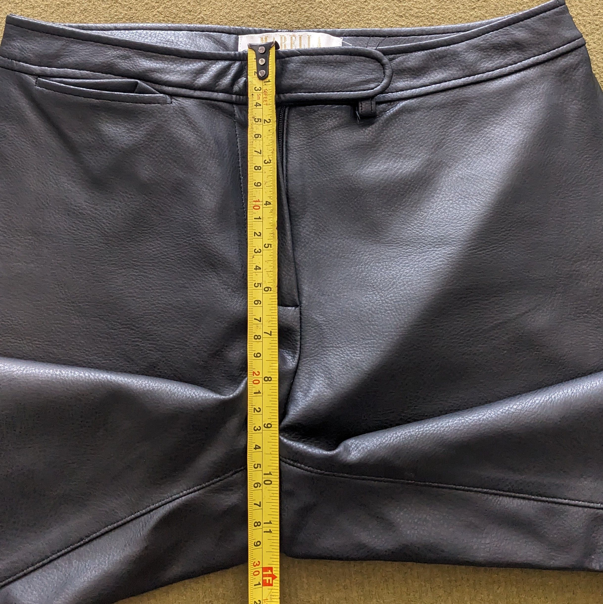 Other Vintage MARELLA TRICOT Luxury Brand Leather Pants Size US 28 / EU 44 - 5 Thumbnail