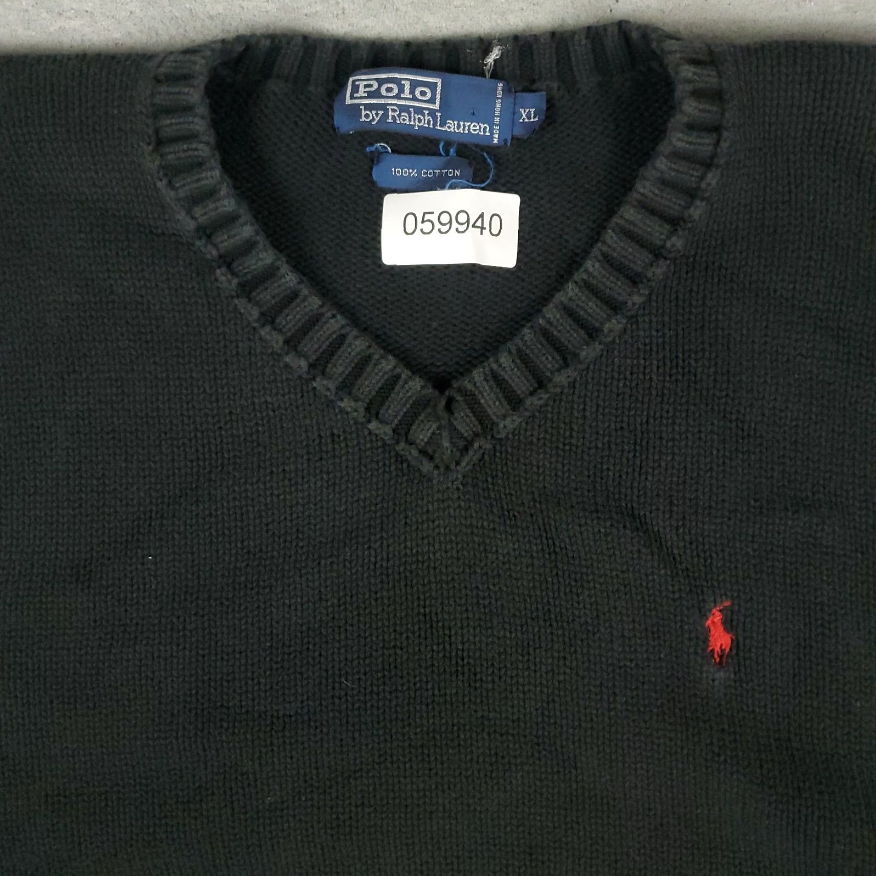 Ralph Lauren Ralph Lauren Black Knit Vest Pullover Sweater Mens XL V-Neck Classic Logo Size US XL / EU 56 / 4 - 2 Thumbnail
