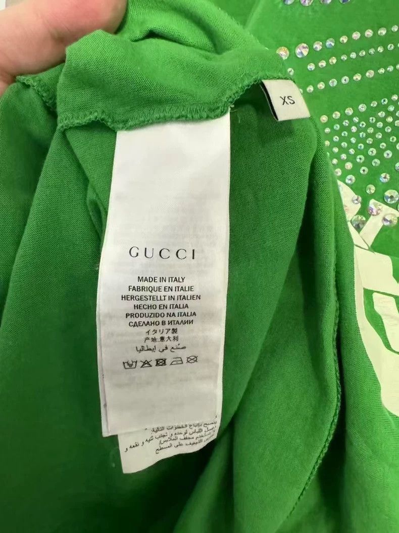 Gucci Gucci Short Sleeve Crystal Logo Tshirt-2506 Size XS / US 0-2 / IT 36-38 - 4 Thumbnail