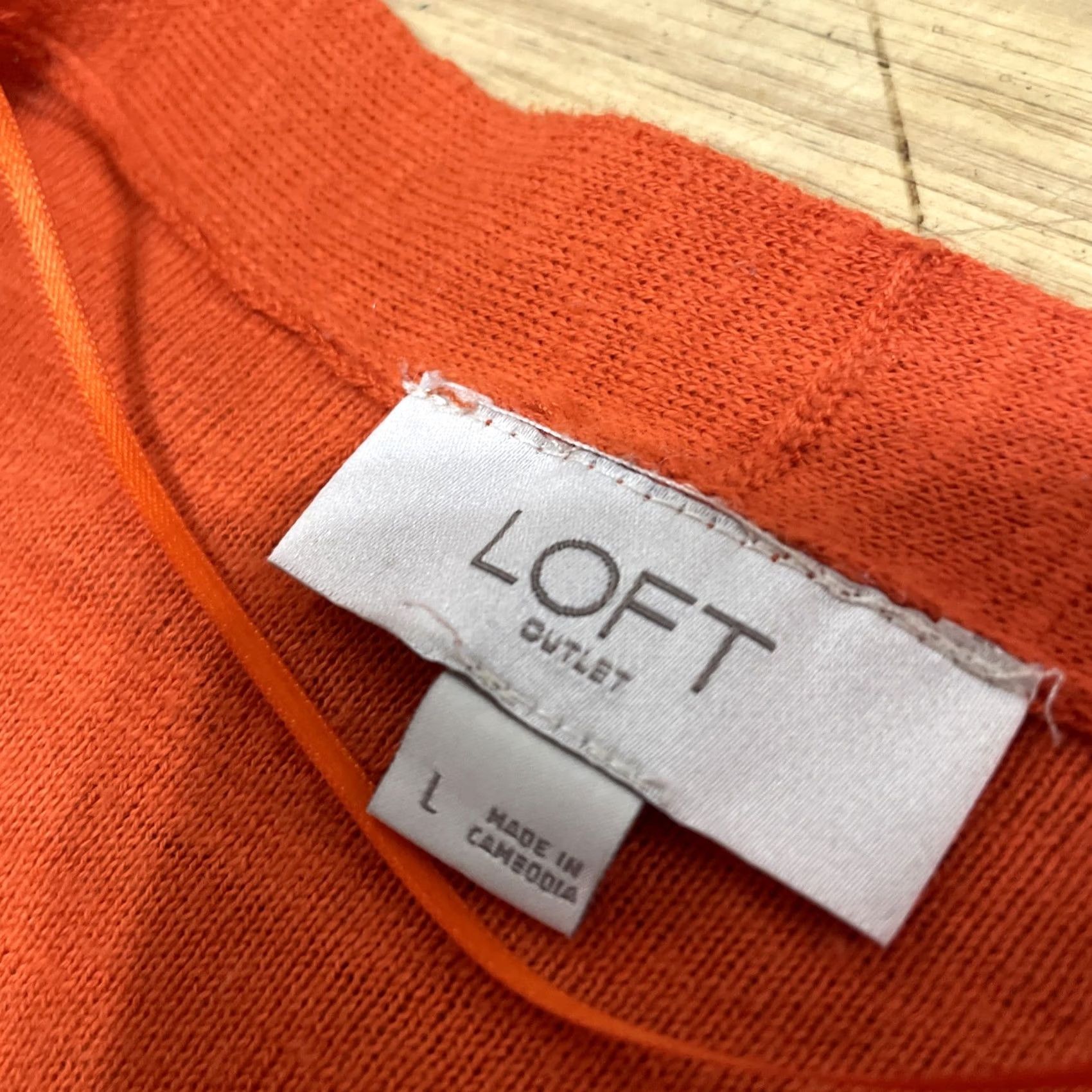 Loft VINTAGE LOFT Cardigan Shirt Women L Orange Knit Open Currency Money Theme 90s Mens Womens Size L / US 10 / IT 46 - 7 Thumbnail