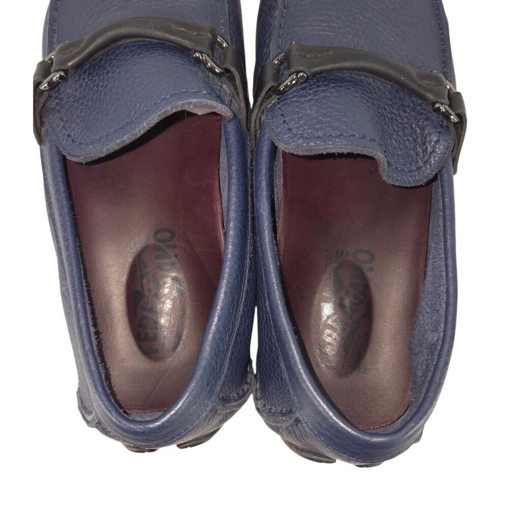 Salvatore Ferragamo Ferragamo Front 4 Driving Loafer US 7 D EU 40 Mens Navy Peb Size US 7 / EU 40 - 7 Thumbnail