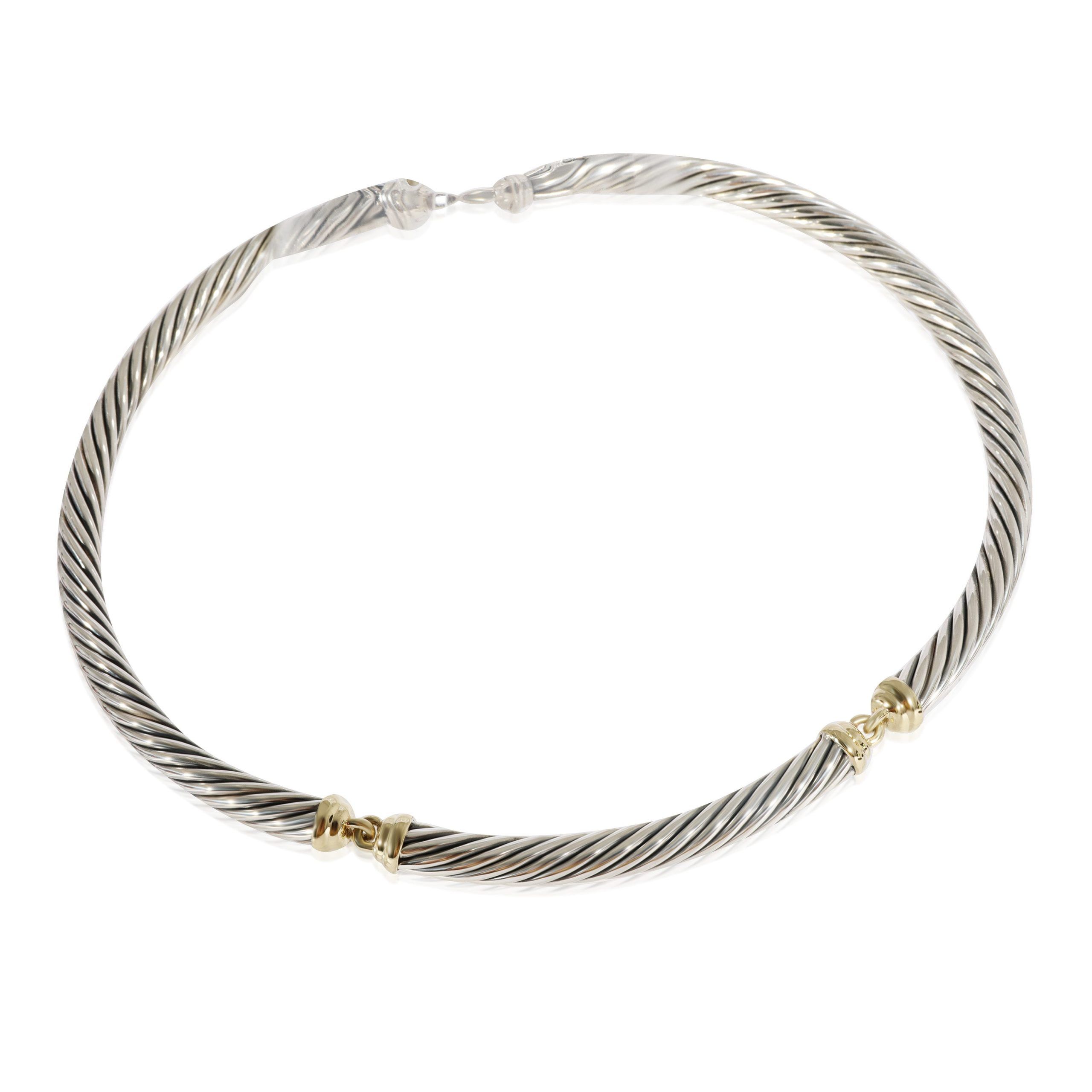 image of David Yurman Metro Cablel Necklace In 14K Yellow Gold/sterling Silver, Women's