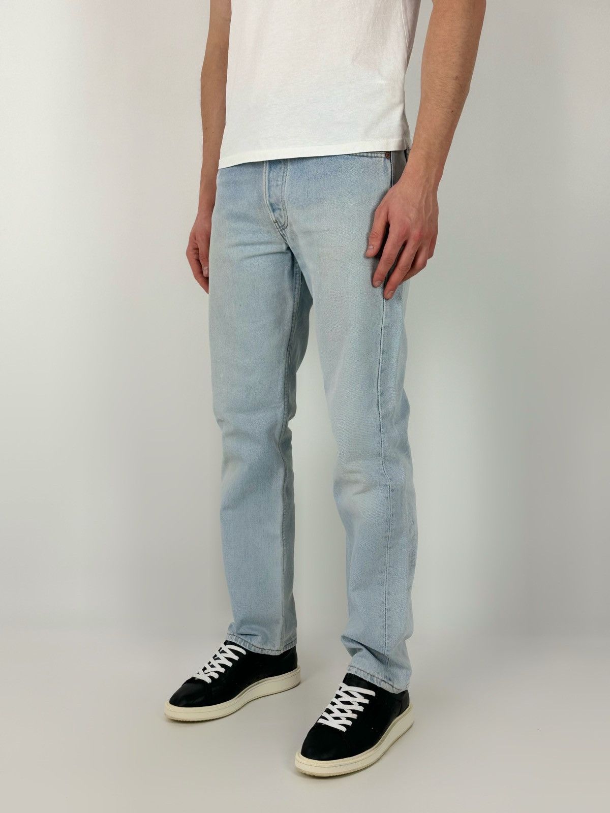 Levi's 1990's Vintage Levi's 501 USA Washed Distressed Blue Button Size US 32 / EU 48 - 4 Thumbnail