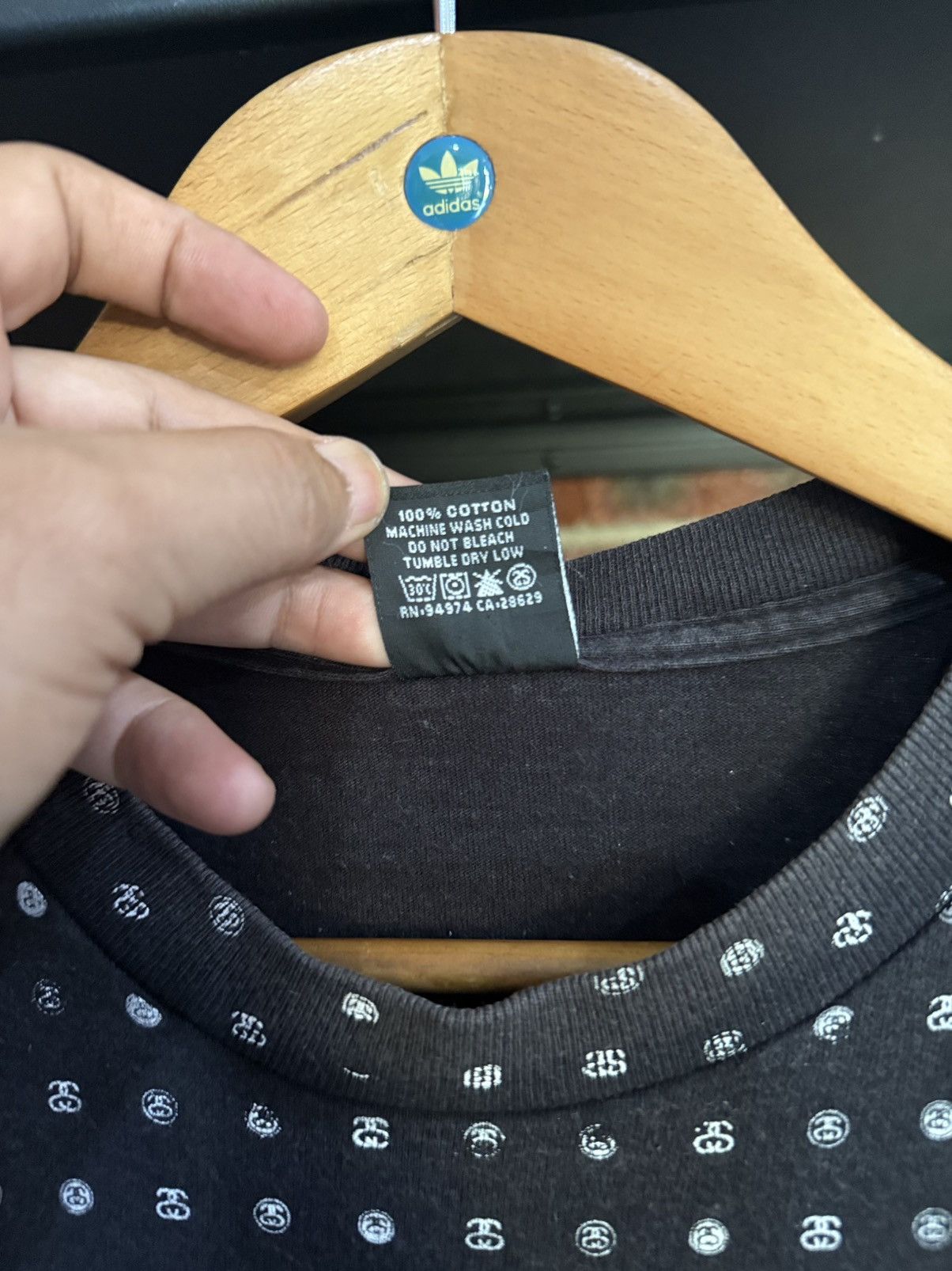Stussy × Vintage Vintage Stussy Authentic Gear Monogram Aop Faded Tee Size US L / EU 52-54 / 3 - 5 Thumbnail