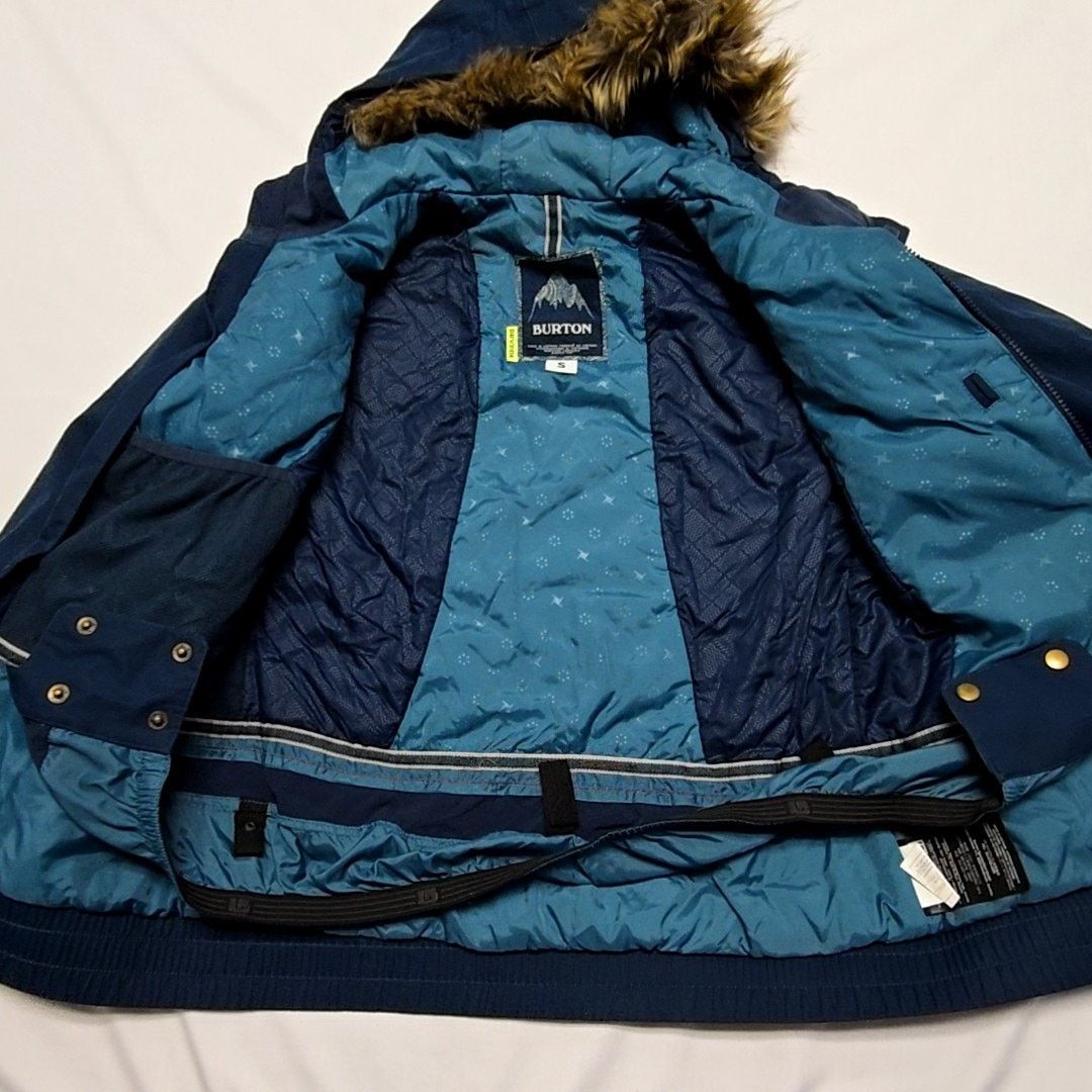 Burton Burton Women's Winter Jacket Fur Hood Blue Snowboarding S Size US S / EU 44-46 / 1 - 9 Thumbnail