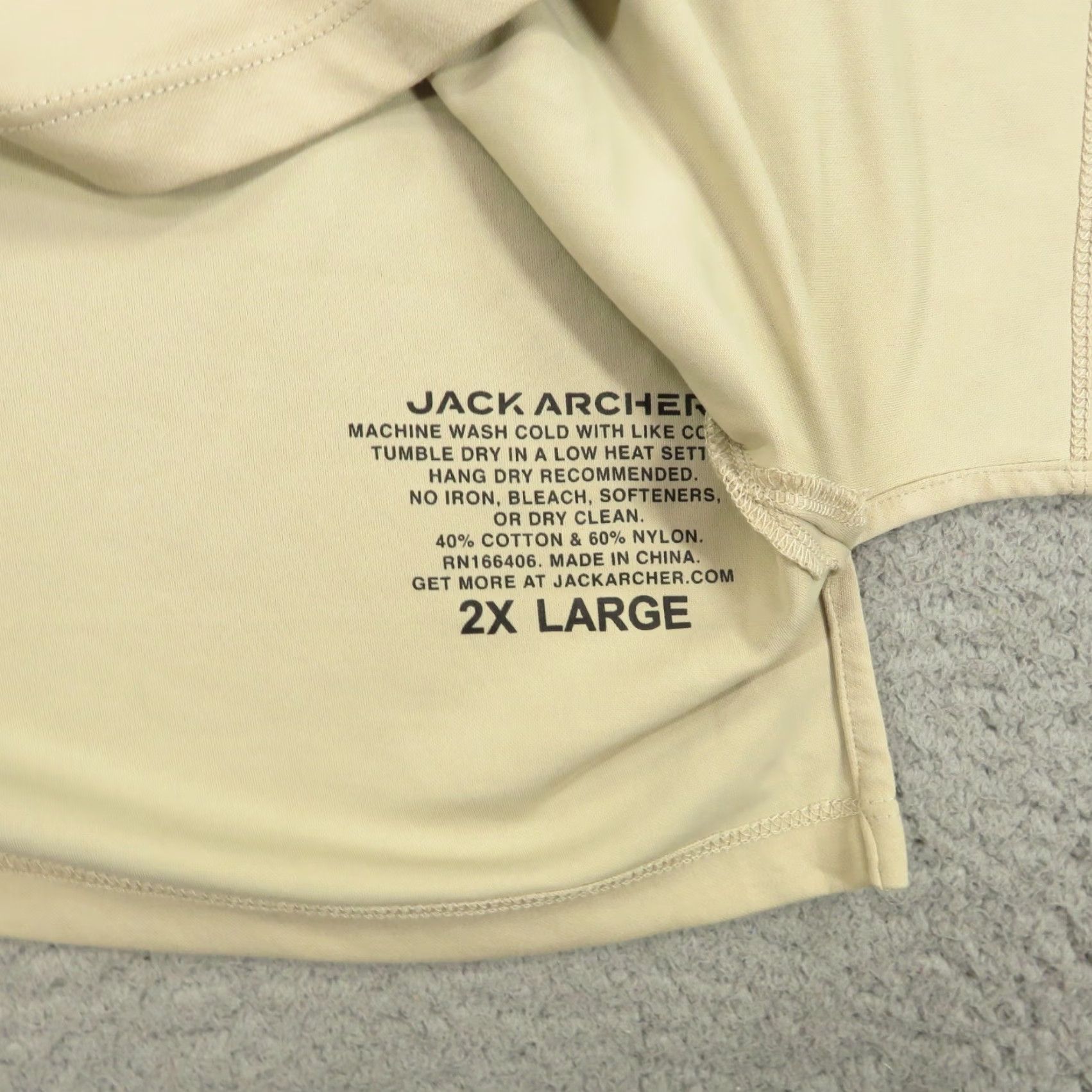 Vintage Jack Archer Shirt XXL Men Tech Polo Sand Dune Khaki Performance Golf Button Flex Size US XXL / EU 58 / 5 - 6 Thumbnail