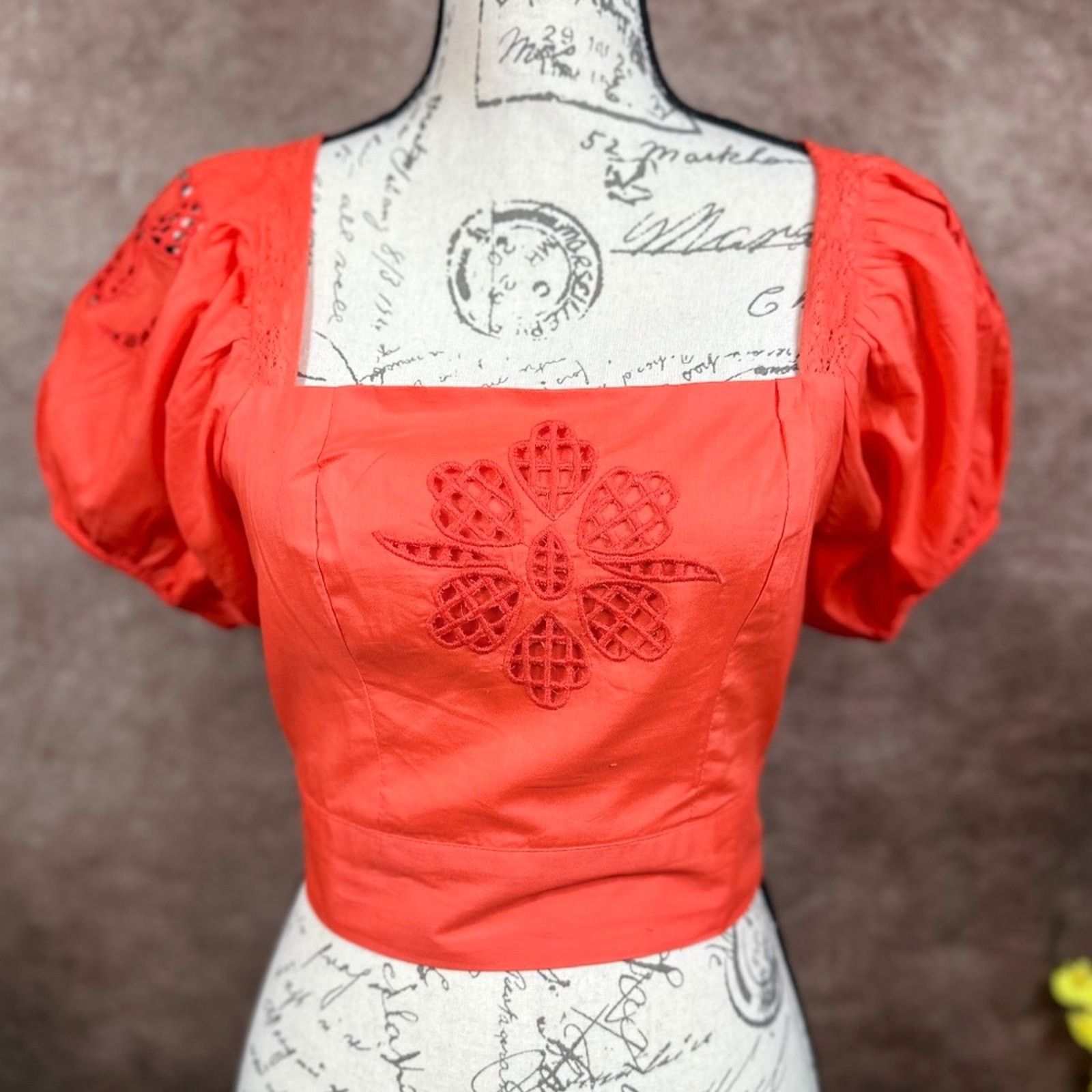 Other Band of the Free Tie Back Short Sleeve Entrada Top Orange S Size S / US 4 / IT 40 - 8 Thumbnail