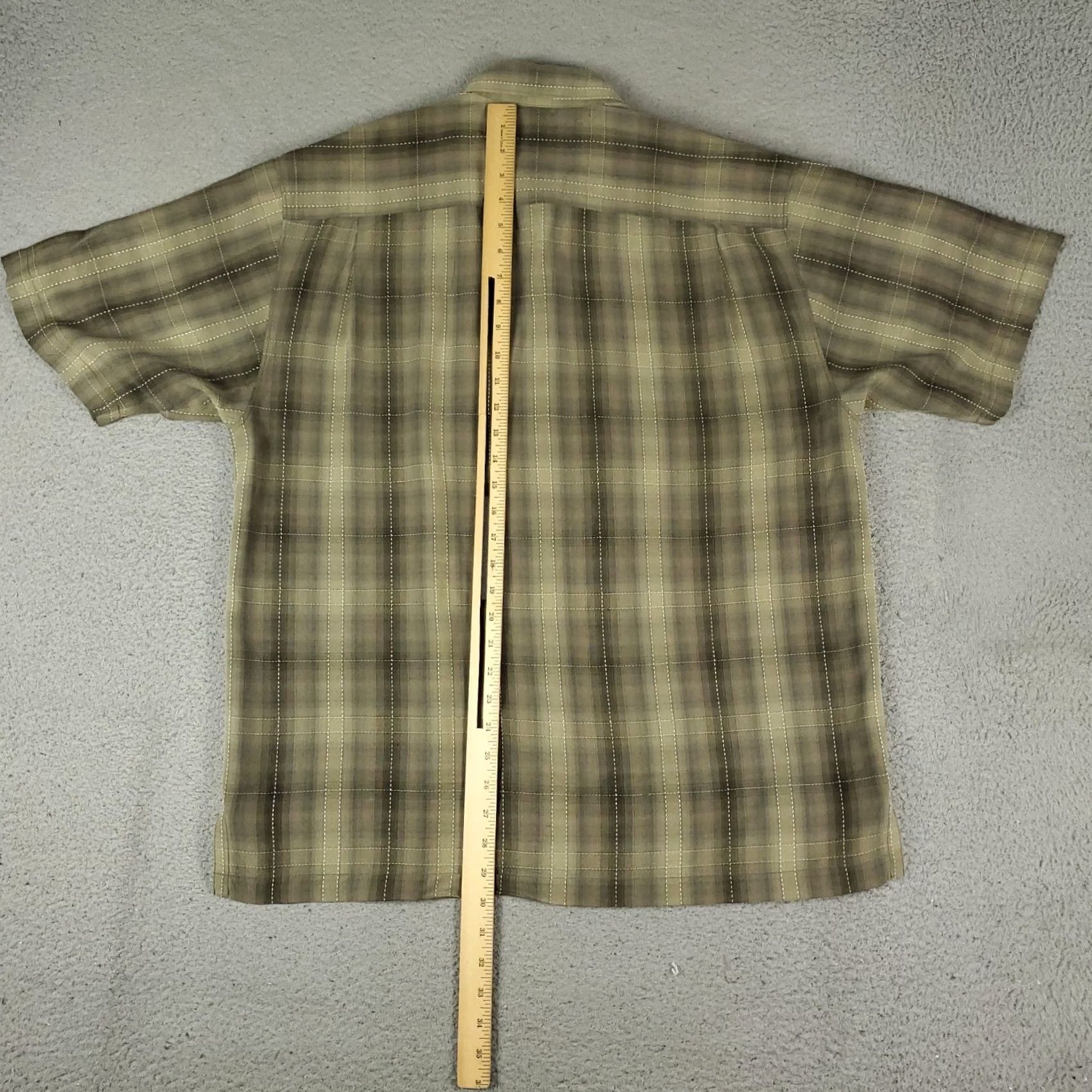 Tommy Bahama Tommy Bahama Shirt Mens Large Beige Plaid Silk Hawaiian Button Up Short Sleeve Size US L / EU 52-54 / 3 - 3 Thumbnail