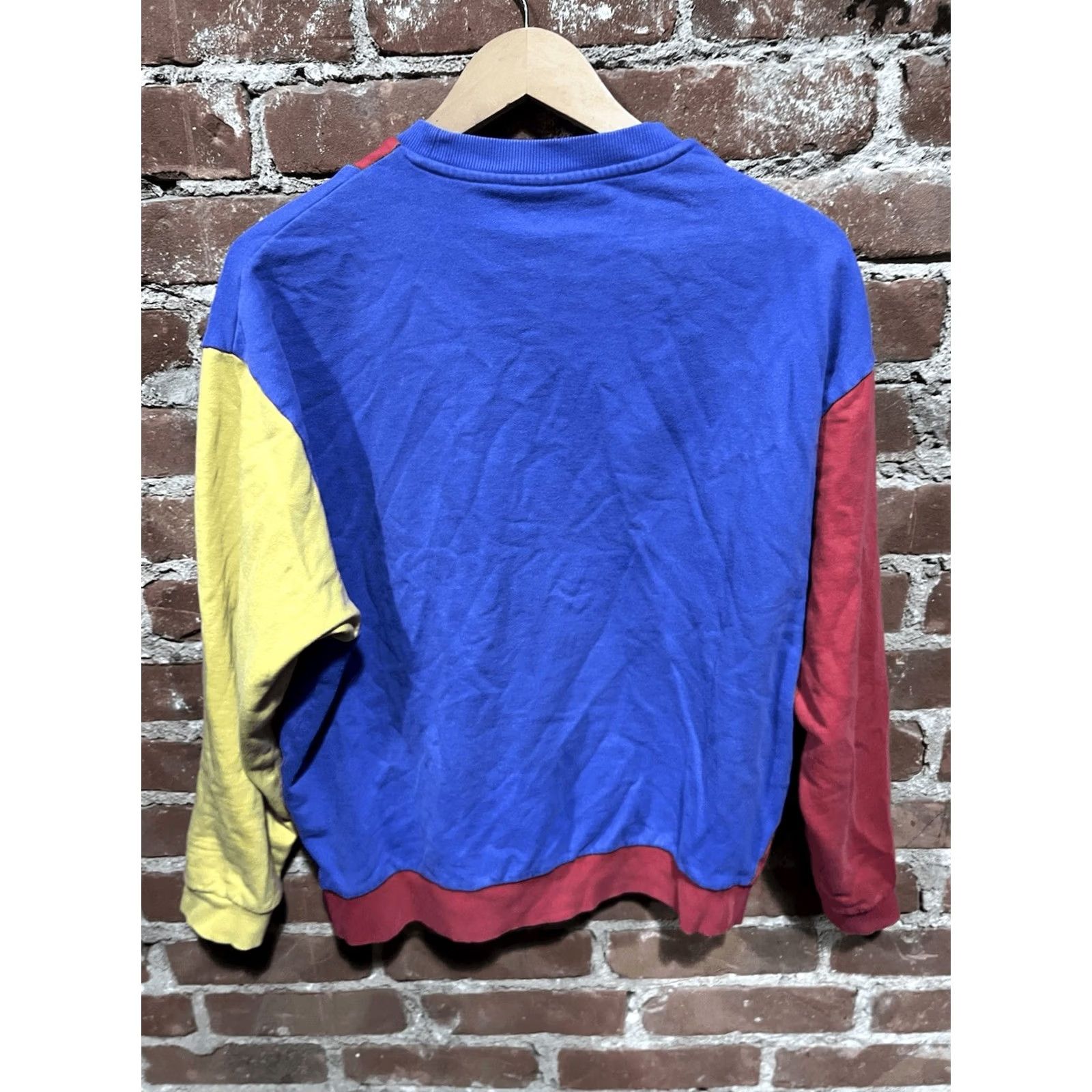 Asos ASOS Design Colorblock Sweatshirt Small Red Blue Crewneck Pullover Size S / US 4 / IT 40 - 3 Thumbnail