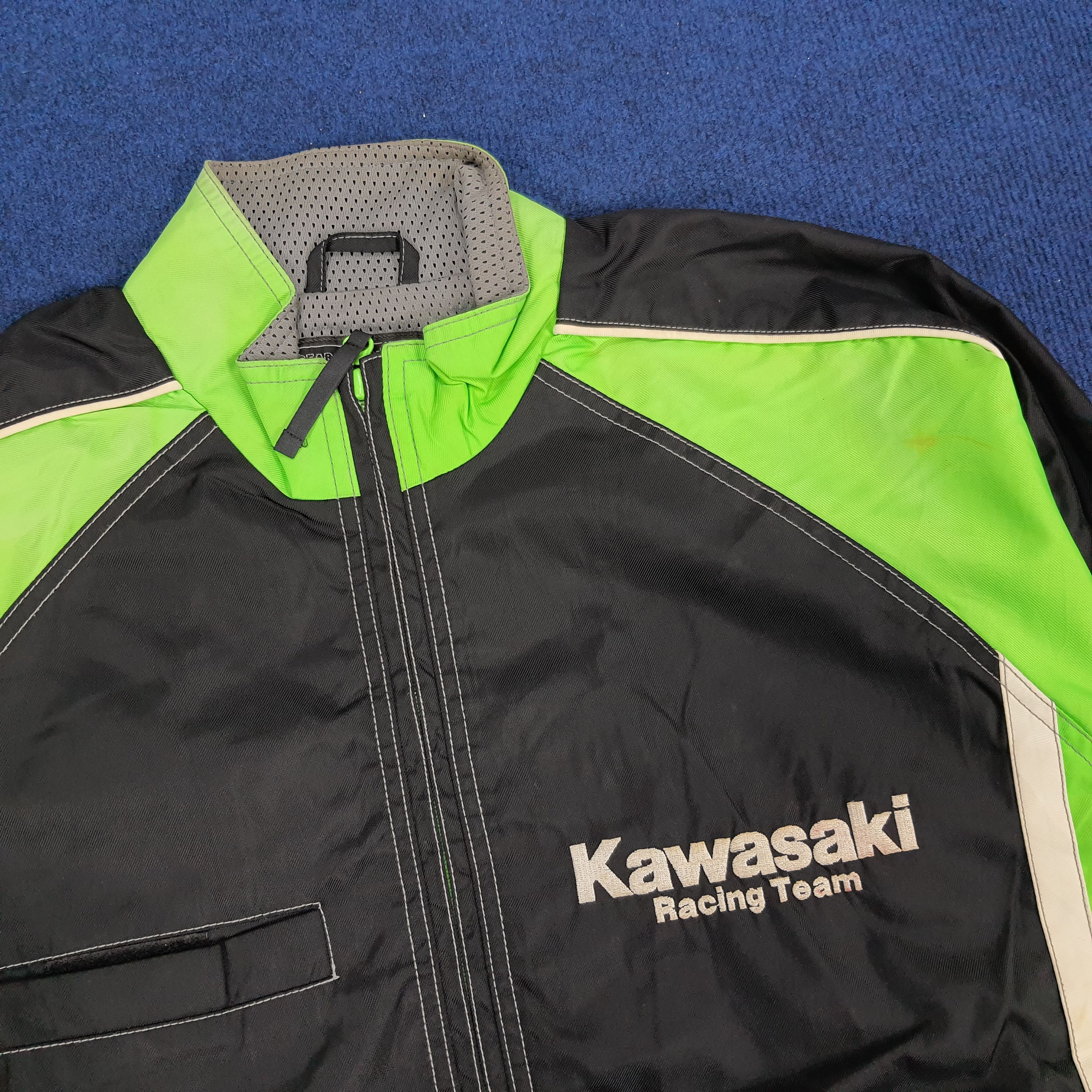 Japanese Brand × Vintage Vintage Kawasaki Racing Team Japanese Brand Bikers Jacket Size US L / EU 52-54 / 3 - 5 Thumbnail