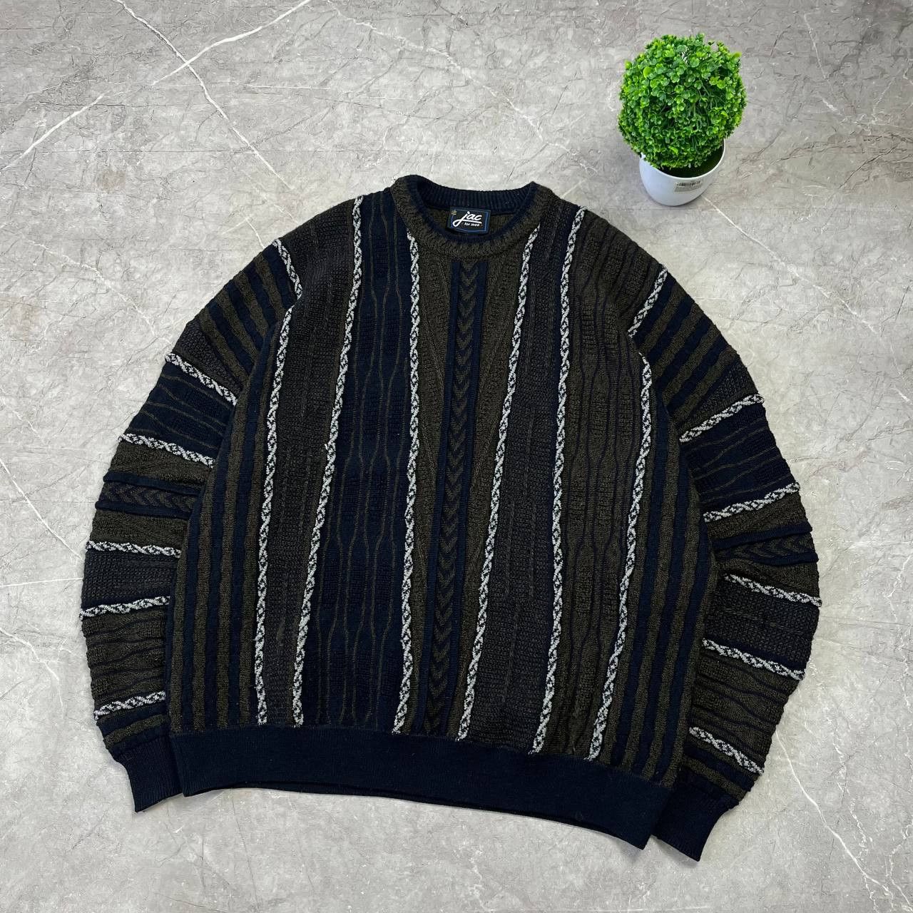 Japanese Brand Wool Knit Sweater 3D Multicolor Coogi Style Mens Size 58 Size US XL / EU 56 / 4 - 5 Thumbnail