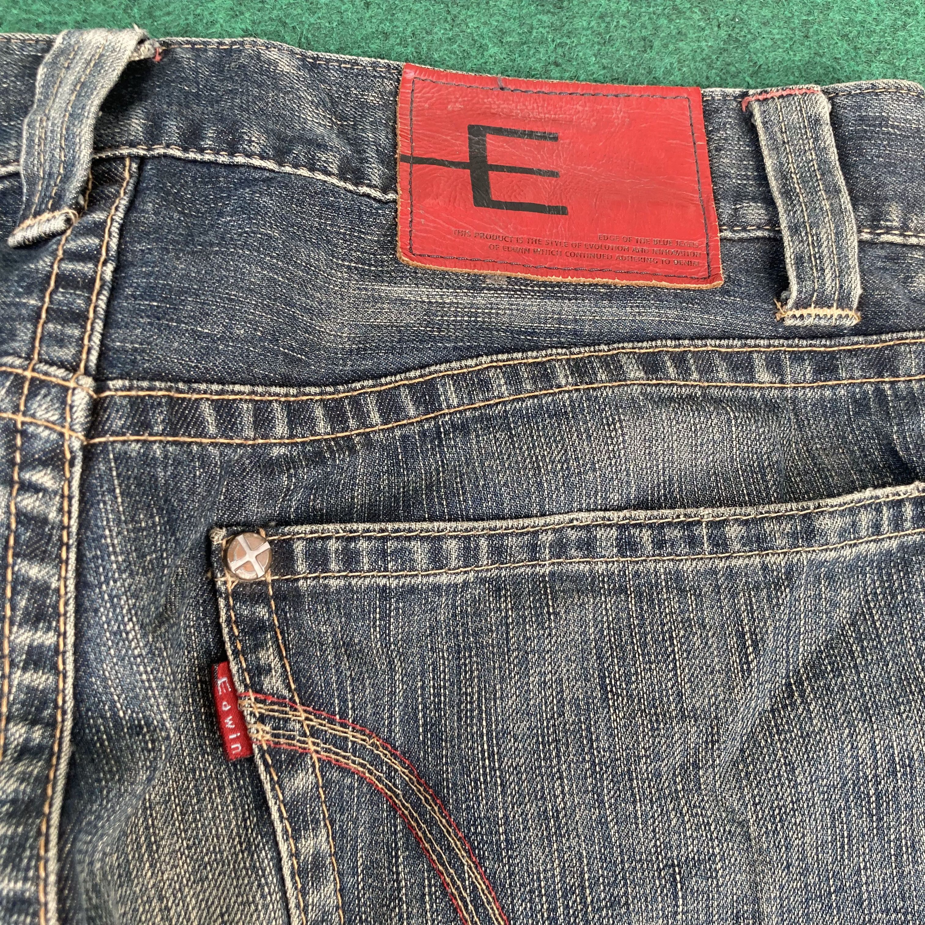 Edwin × Japanese Brand 33x32 Vtg Edwin EFunction Denim Zipper Denim Baggy Jeans Size US 33 - 10 Thumbnail