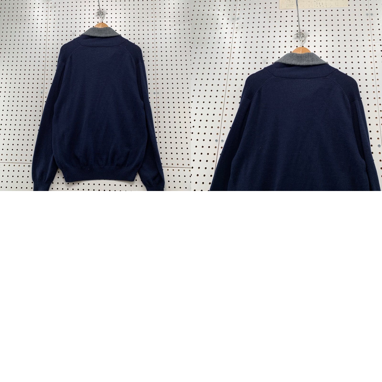 Vintage Toscano Merino Wool Sweater Mens Large Blue Shawl Collared Knit Soft Shirt Size US L / EU 52-54 / 3 - 9 Thumbnail