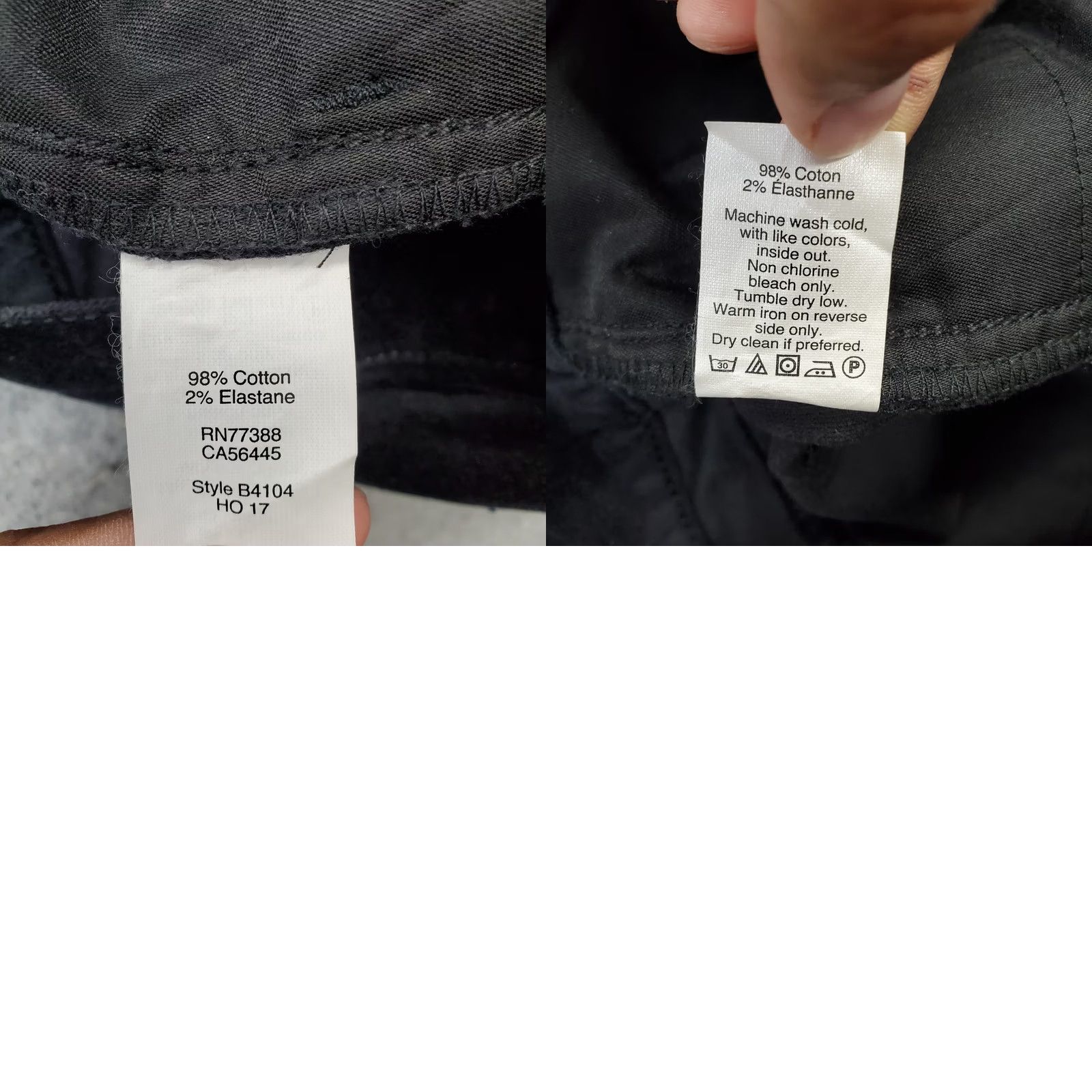 J.Crew J.CREW Velour Pants Womens Size 27 Black Cotton Stretch 5-Pocket Design Shaped: Womens Size 27 Black Velour Pants Size 27" / US 4 / IT 40 - 8 Thumbnail