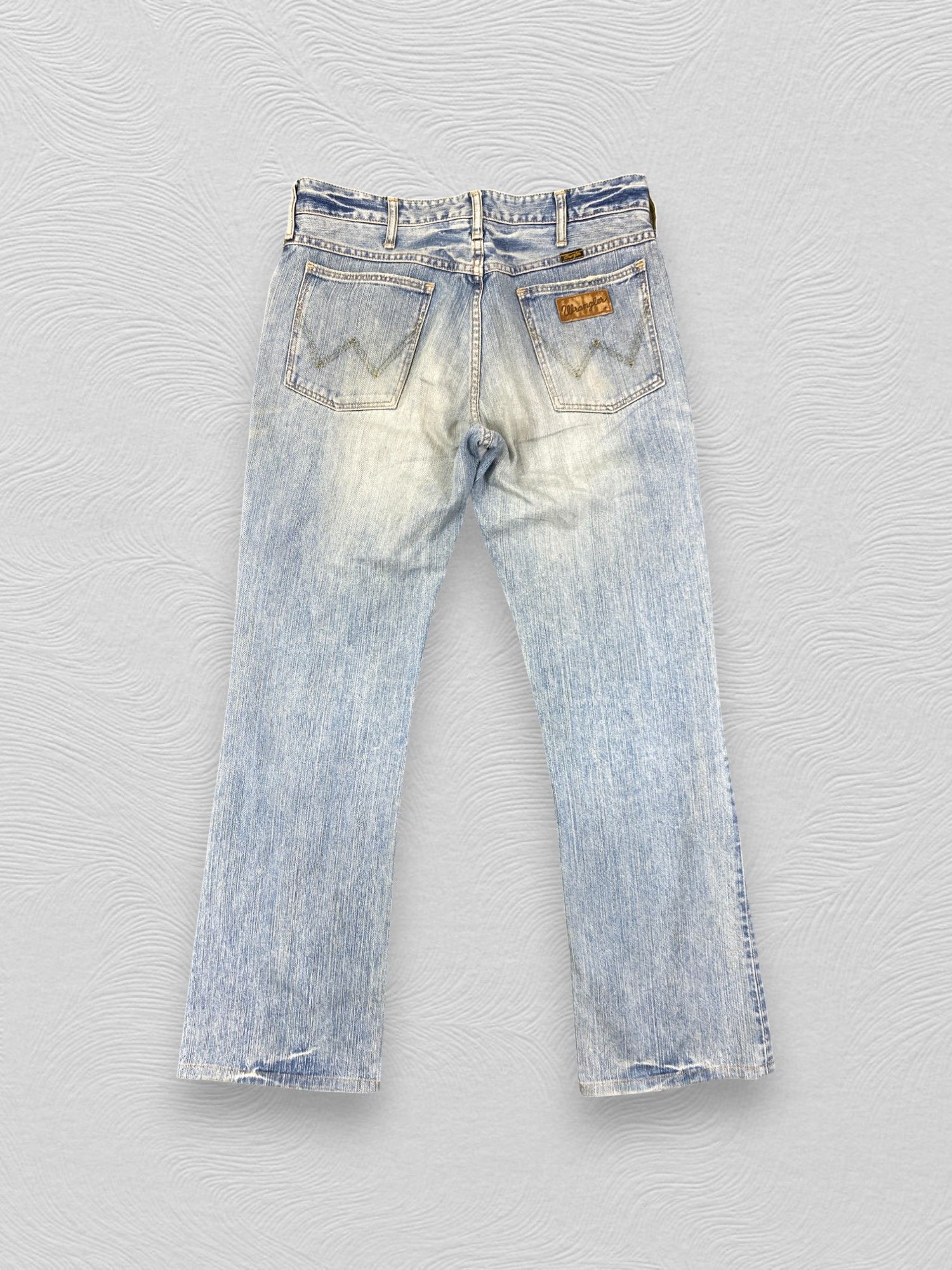 Japanese Brand Light Wash Vintage Wrangler Flare 34x30.5 Denim - JN3320 Size US 34 / EU 50 - 2 Thumbnail