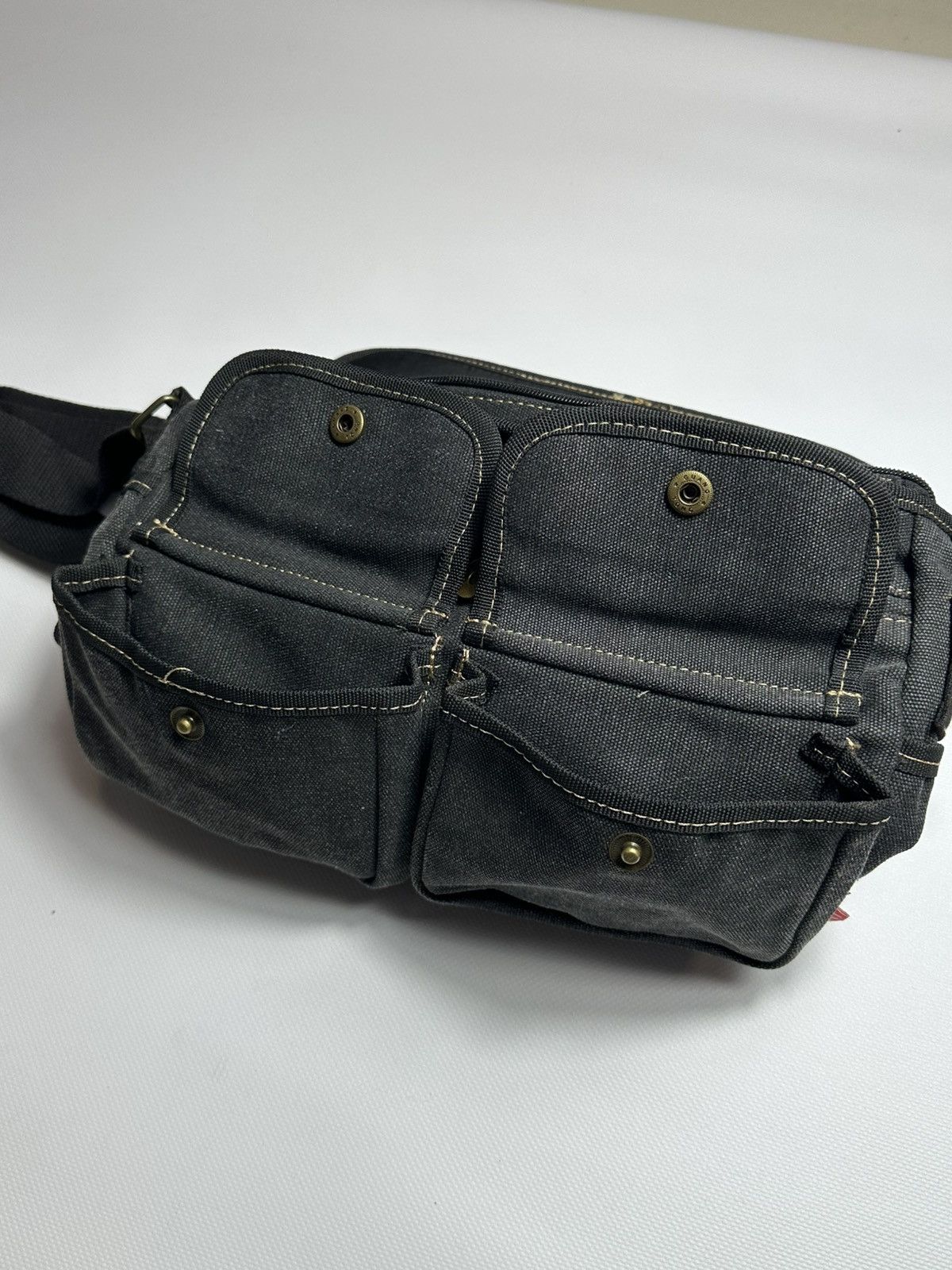 Vintage Diesel Messenger Bag (Black & Distressed Leather)