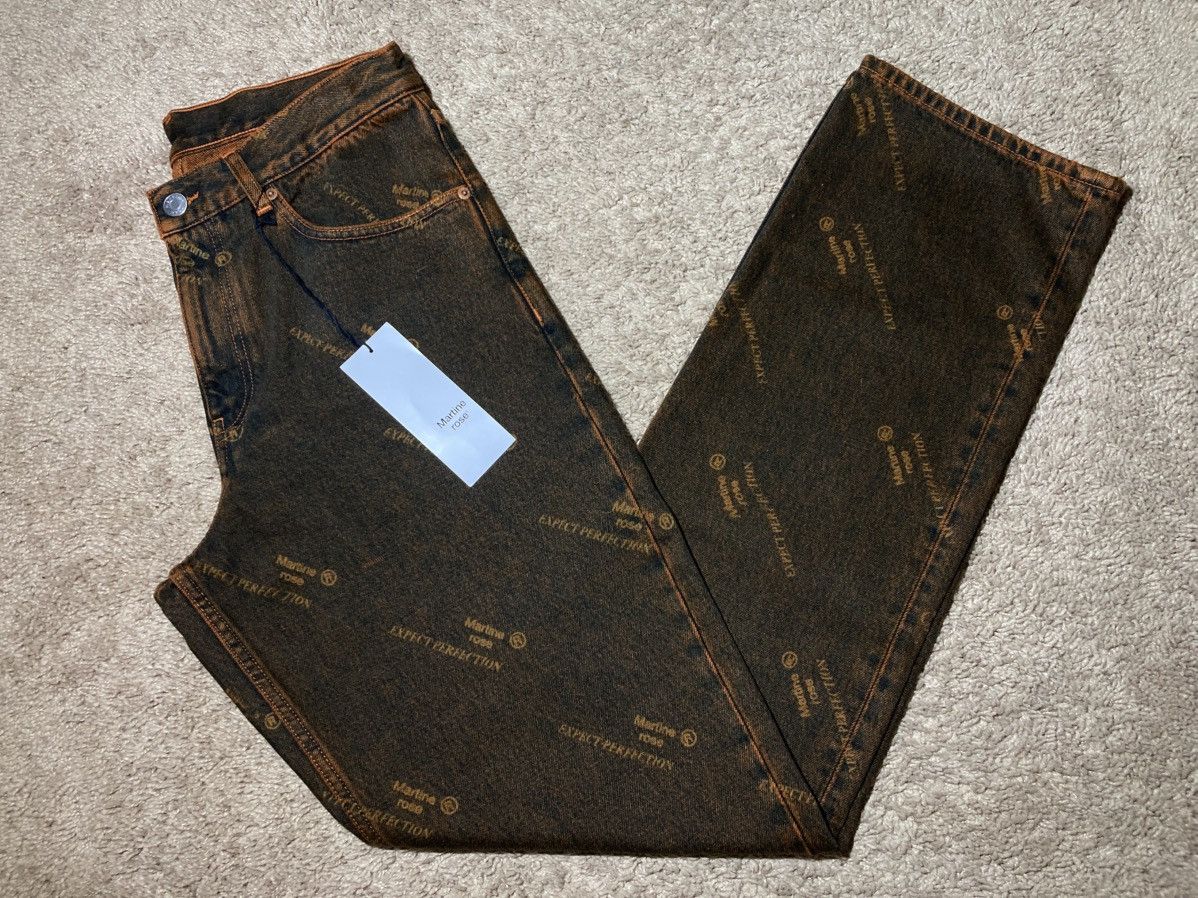 Martine Rose New SS25 Martine Rose Brown Rust Laser Relaxed Jeans 2025 MR Size US 30 / EU 46 - 1 Thumbnail