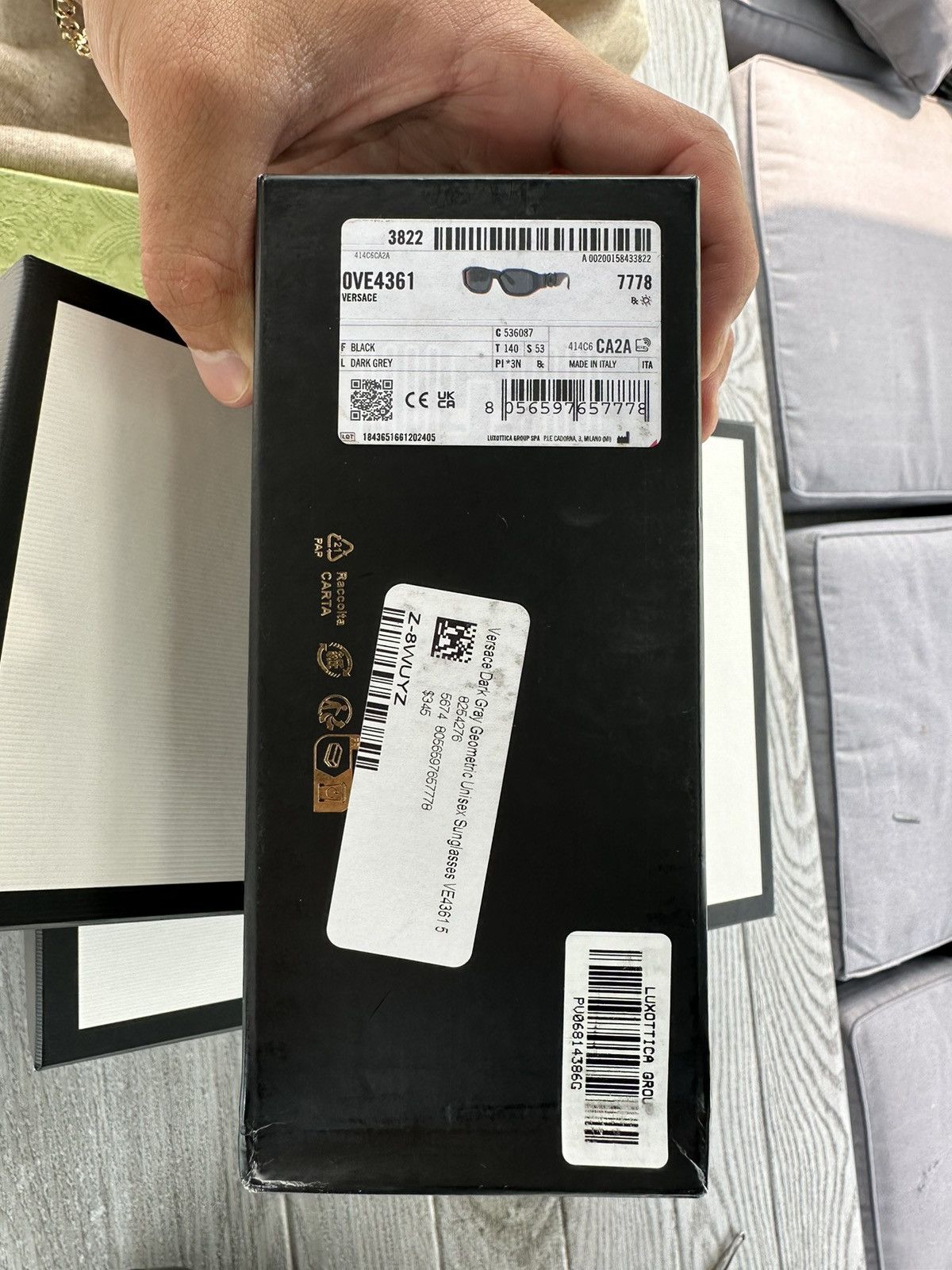 Versace Versace Biggie Sunglasses Black Size ONE SIZE - 10 Thumbnail