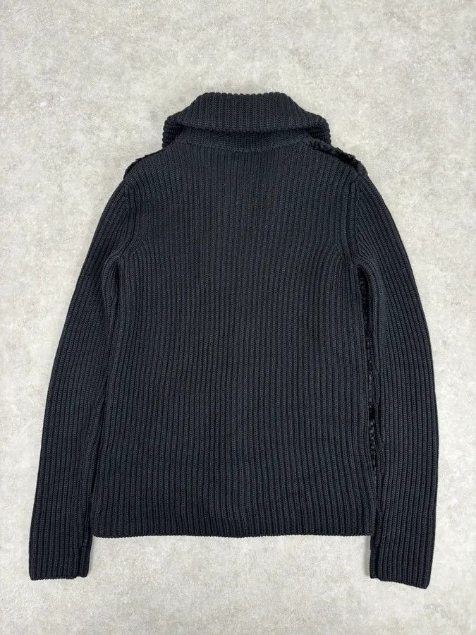 Prada AW2011 Prada Black Officer Wool Textured Knit Cardigan Sweater Size M / US 6-8 / IT 42-44 - 5 Thumbnail