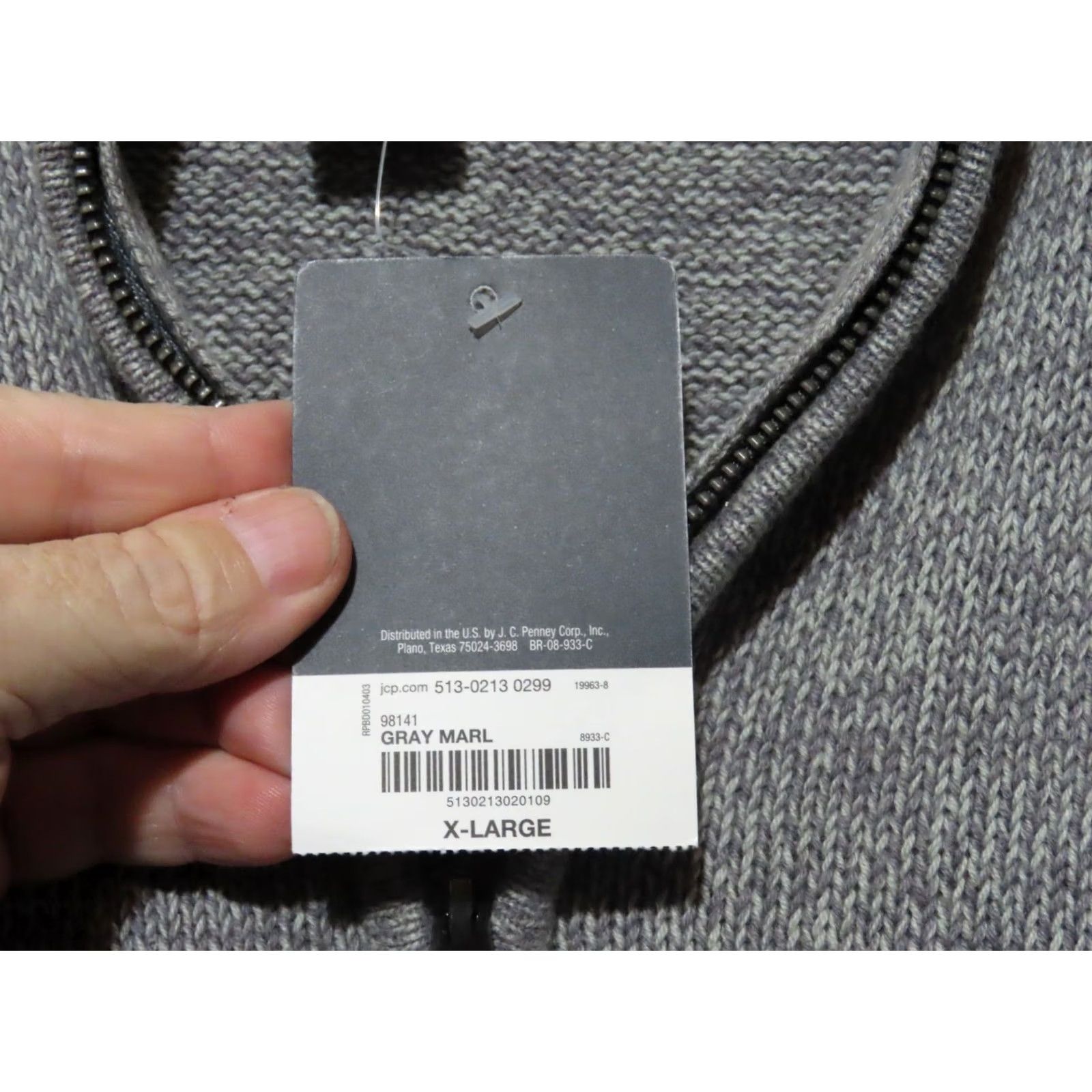 Vintage St. John's Bay Mens XL 1/4 Zip Pullover Sweater Thick Knit Gray Marl NWT Pullover Knit Mock Neck Zipper Button Pattern Solid Accessories Logo Size US XL / EU 56 / 4 - 7 Thumbnail