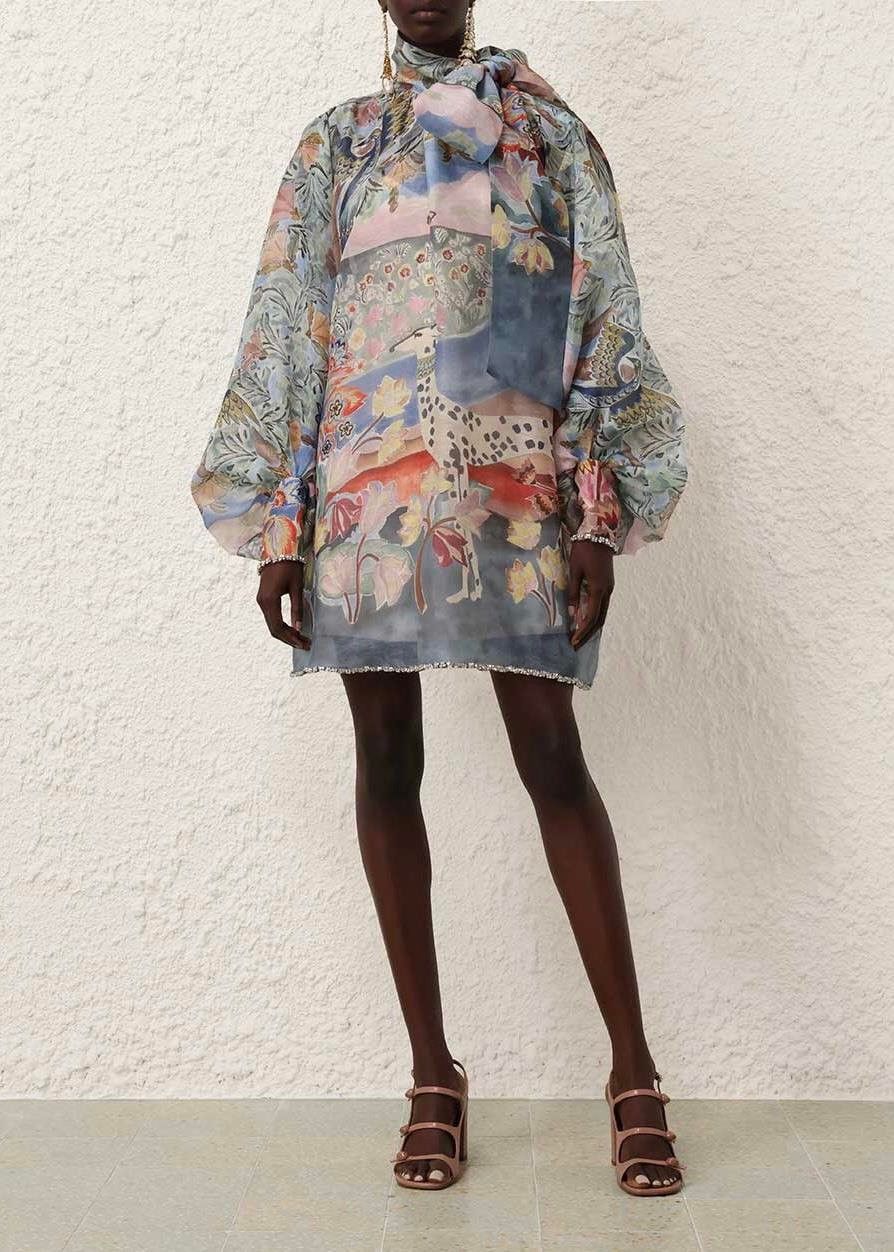 Zimmermann oc11z0725 Halter Neck Crystal Stone Detailed Dress Size L / US 10 / IT 46 - 2 Thumbnail
